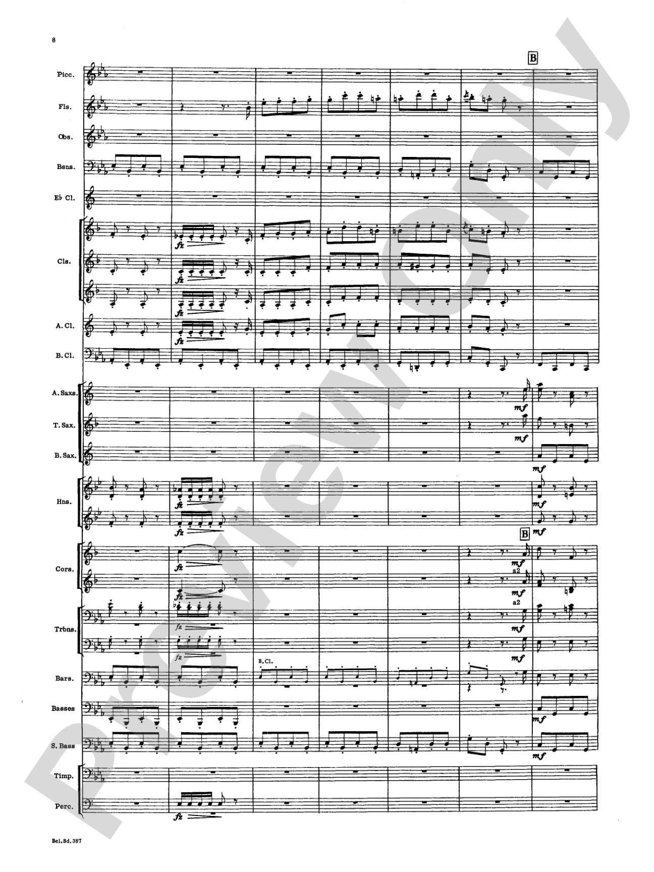 March and Procession of Bacchus: Concert Band Conductor Score & Parts