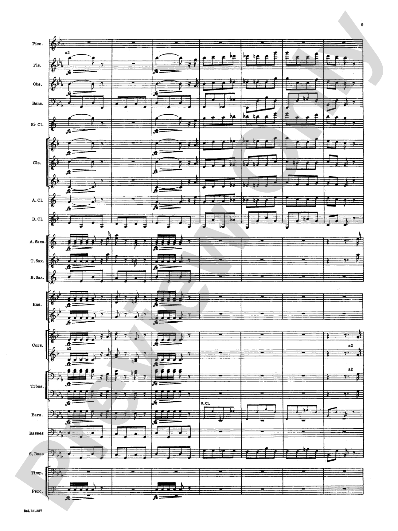 March and Procession of Bacchus: Concert Band Conductor Score & Parts