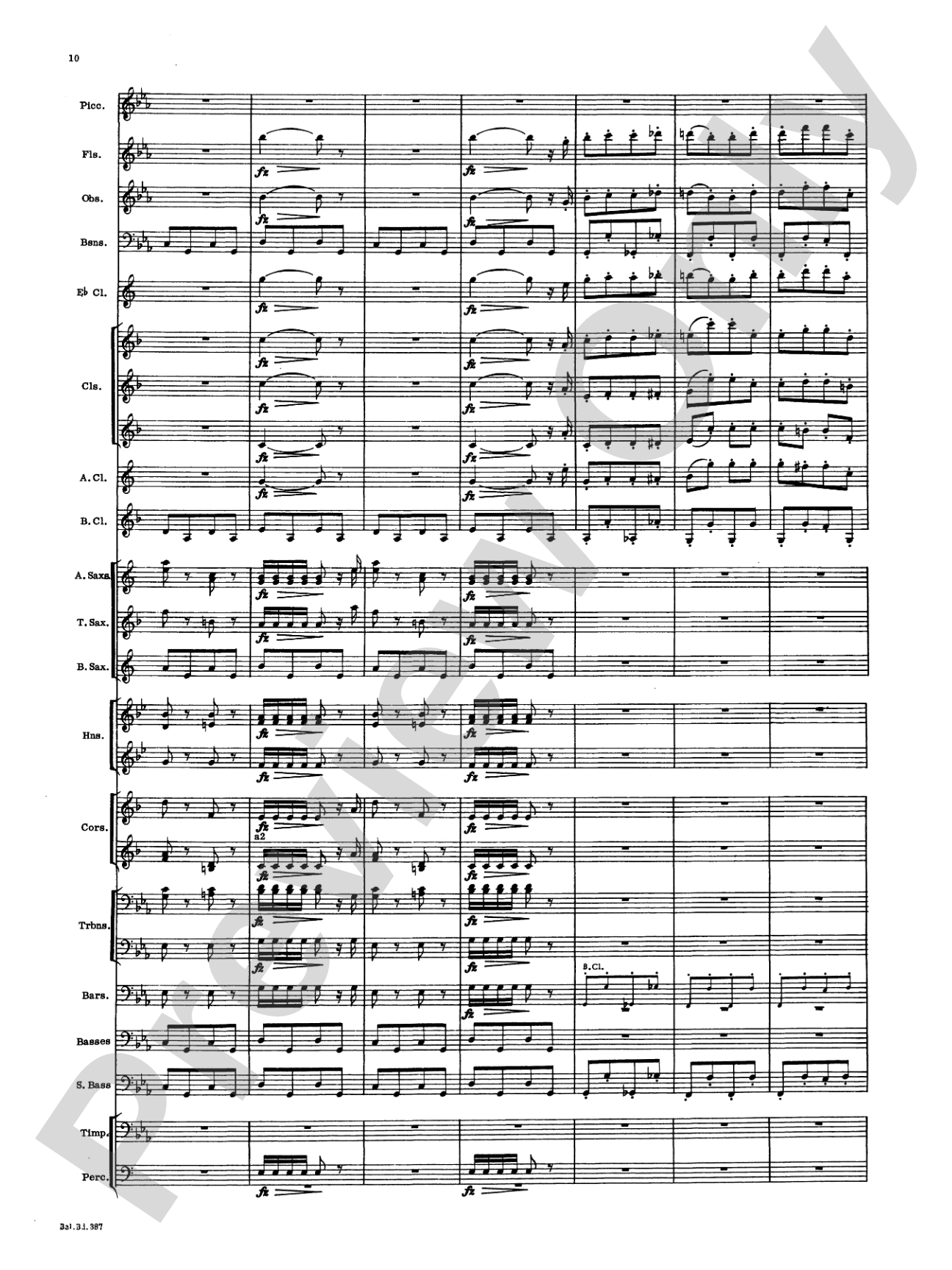 March and Procession of Bacchus: Concert Band Conductor Score & Parts