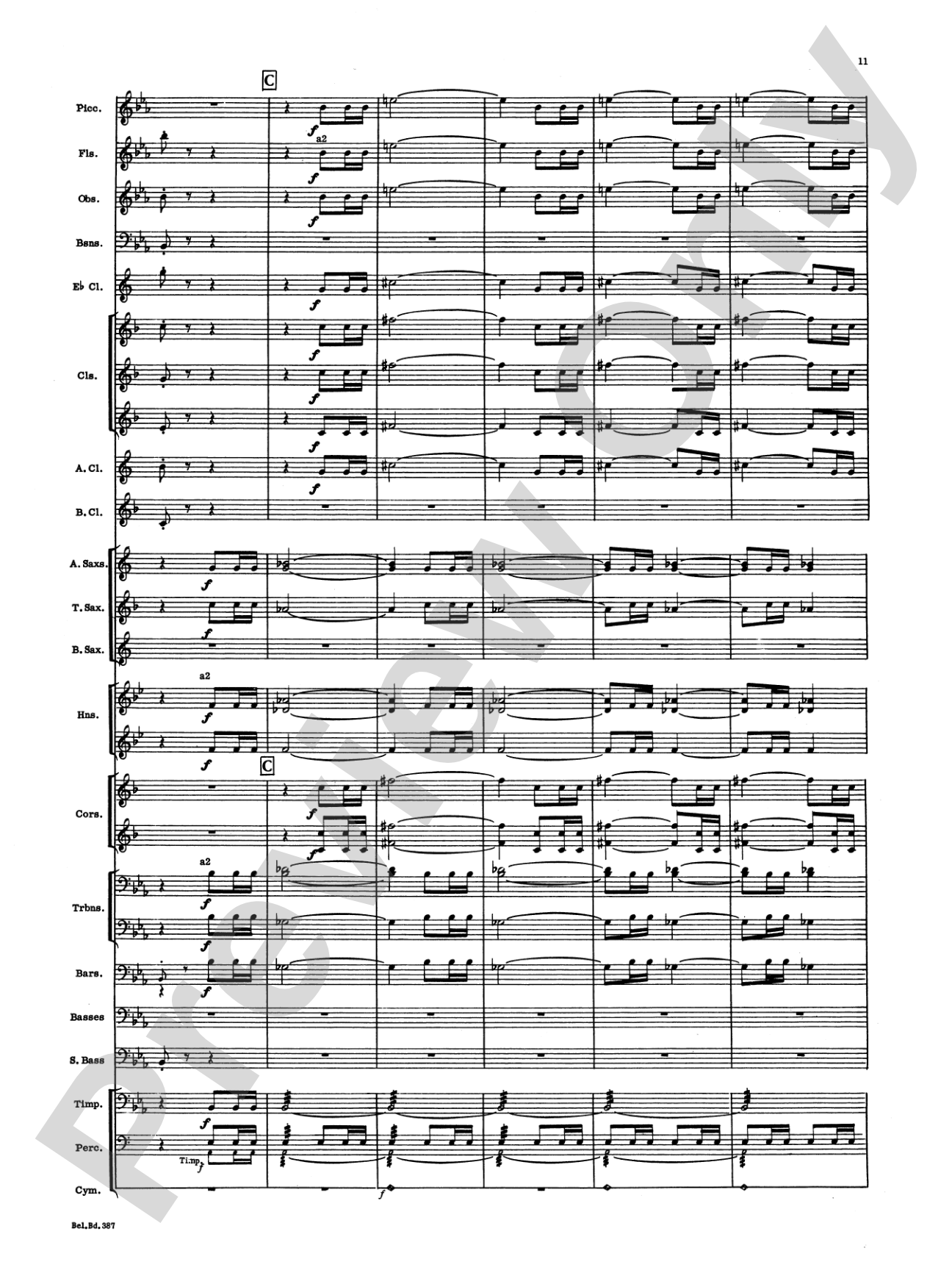 March and Procession of Bacchus: Concert Band Conductor Score & Parts