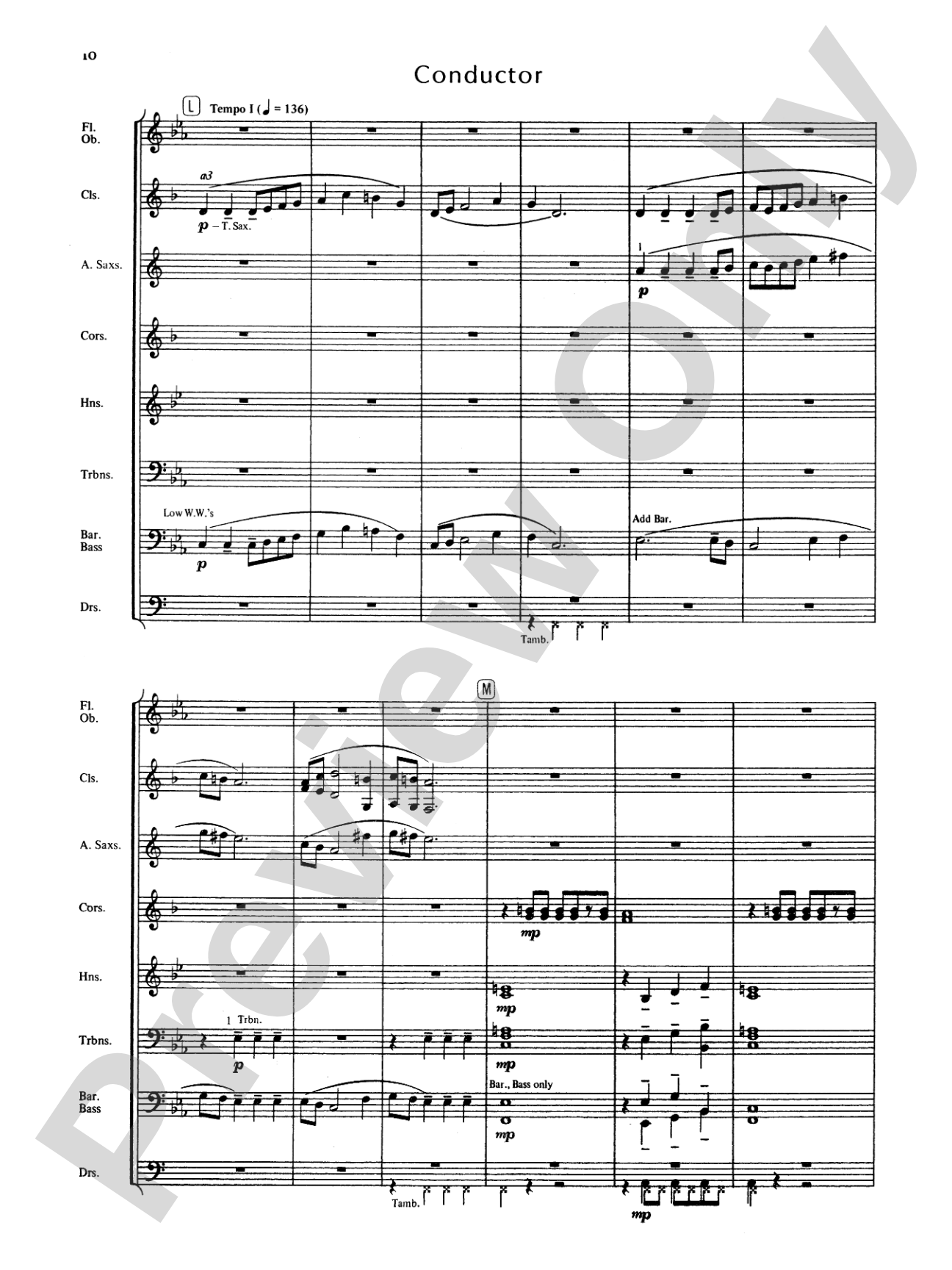 Blue Ridge Overture: Concert Band Conductor Score & Parts