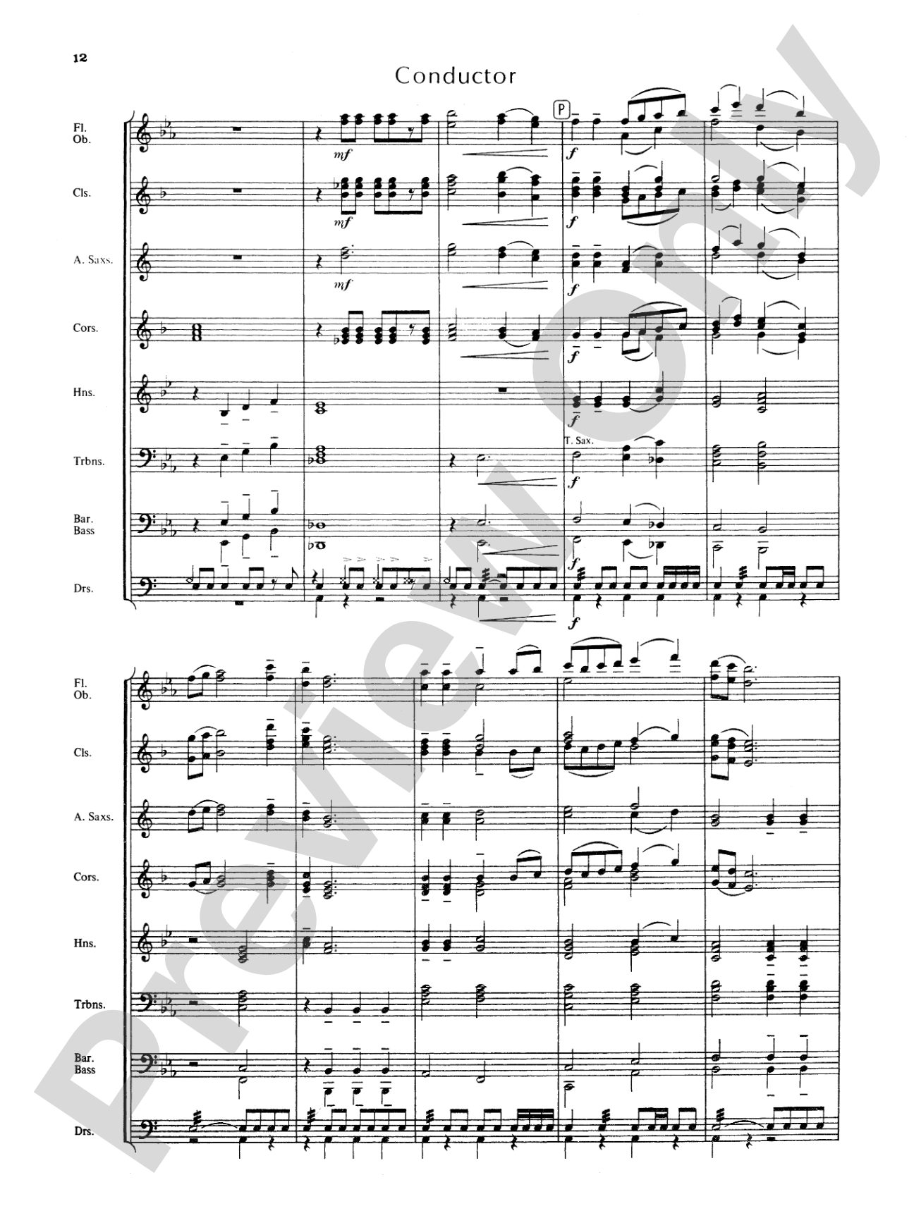 Blue Ridge Overture: Concert Band Conductor Score & Parts