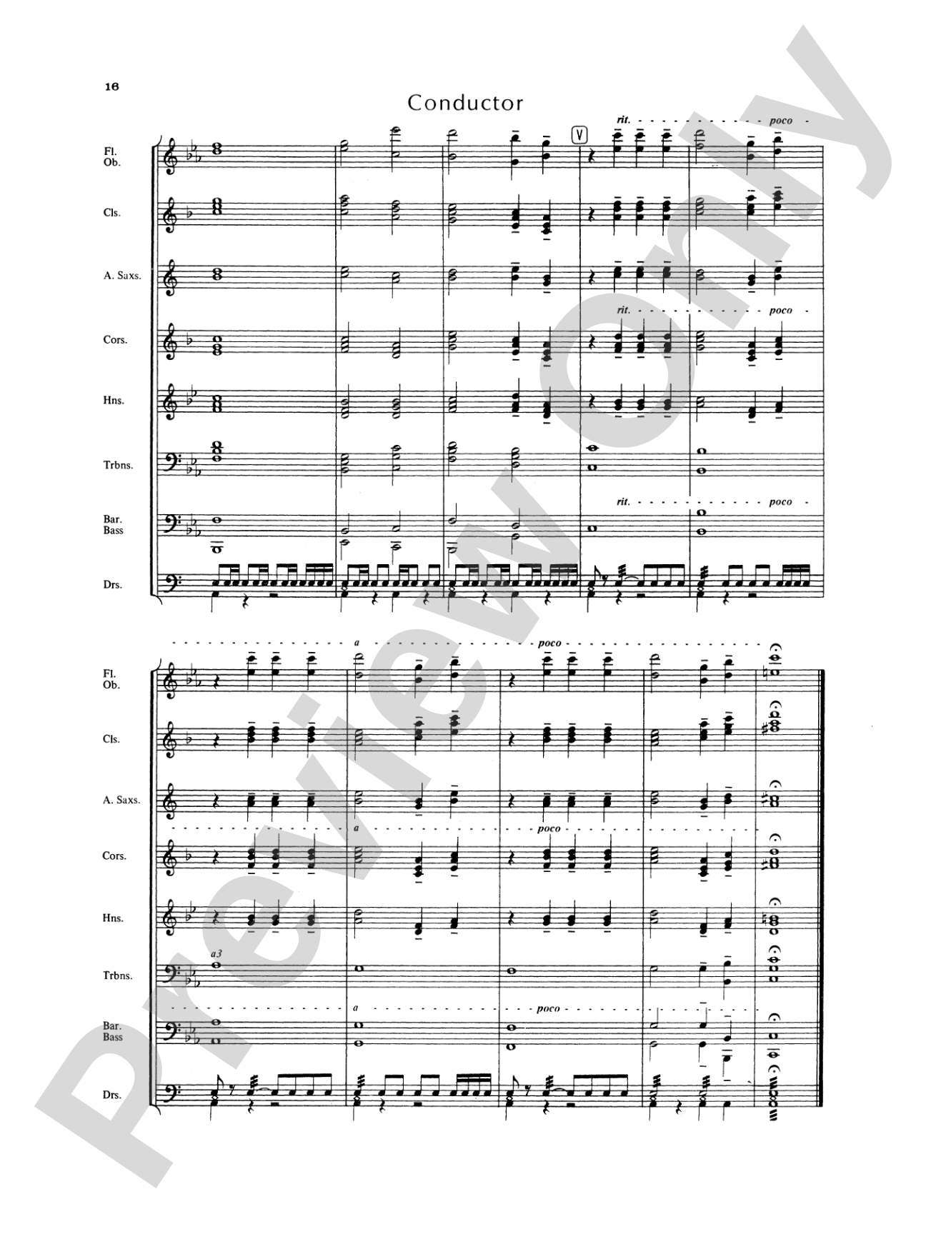 Blue Ridge Overture: Concert Band Conductor Score & Parts