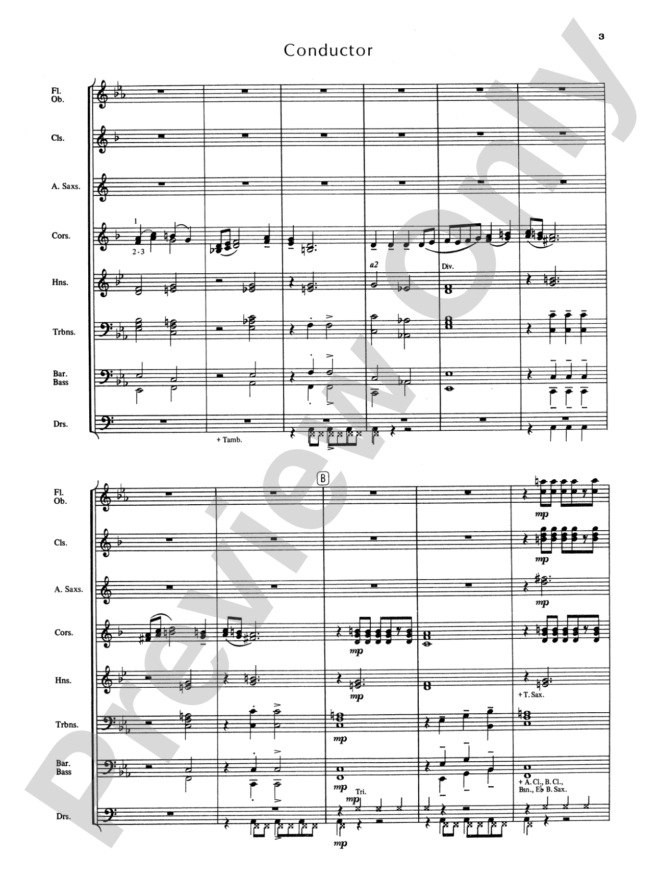 Blue Ridge Overture: Concert Band Conductor Score & Parts