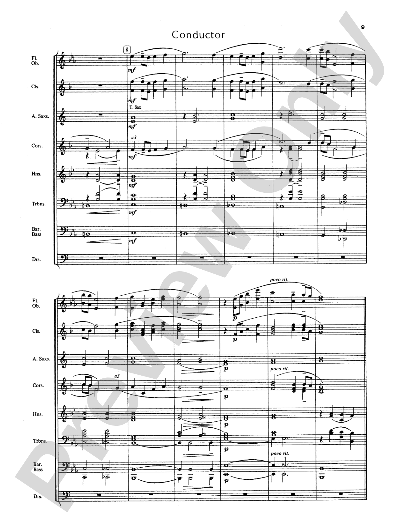 Blue Ridge Overture: Concert Band Conductor Score & Parts