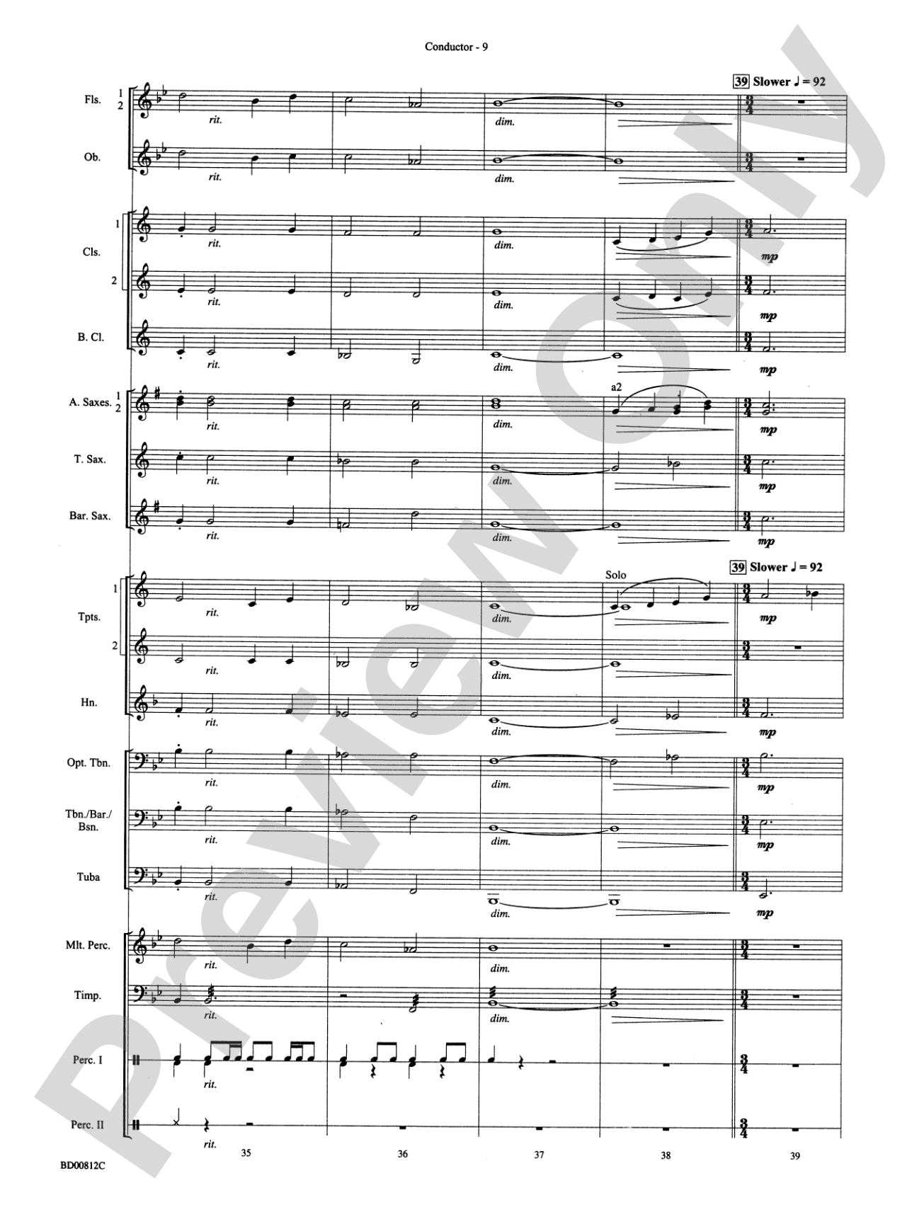 Portsmouth Overture: Concert Band Conductor Score & Parts