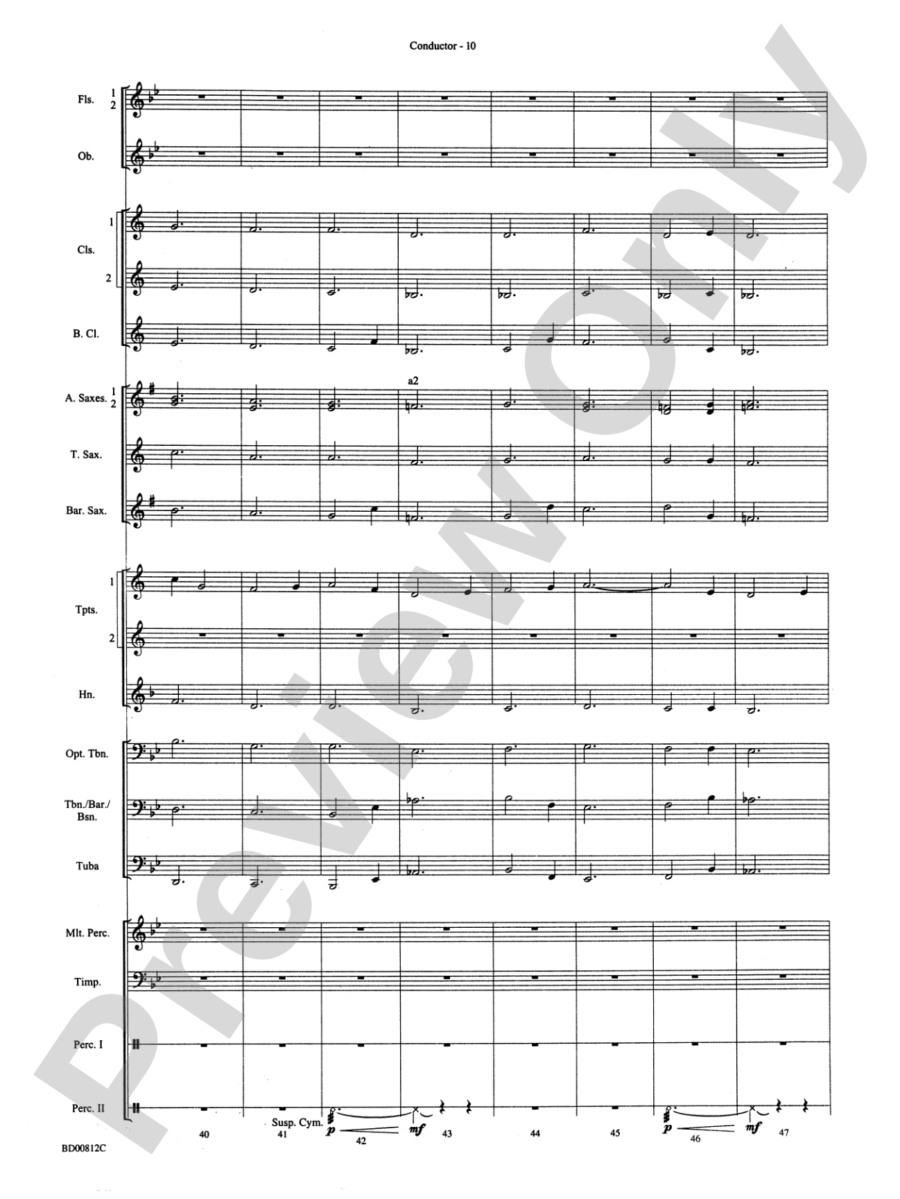 Portsmouth Overture: Concert Band Conductor Score & Parts