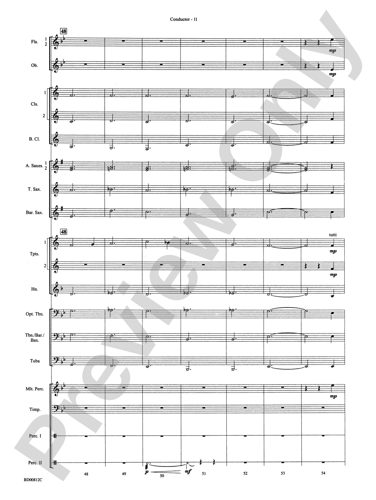 Portsmouth Overture: Concert Band Conductor Score & Parts