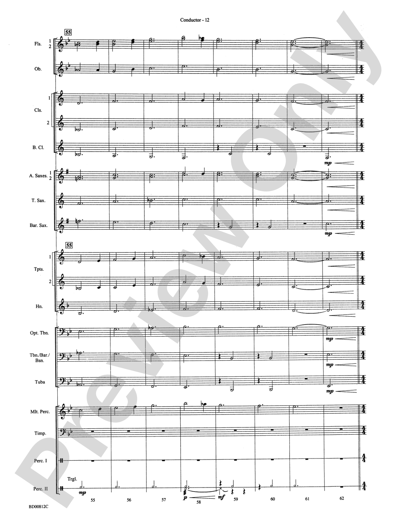 Portsmouth Overture: Concert Band Conductor Score & Parts