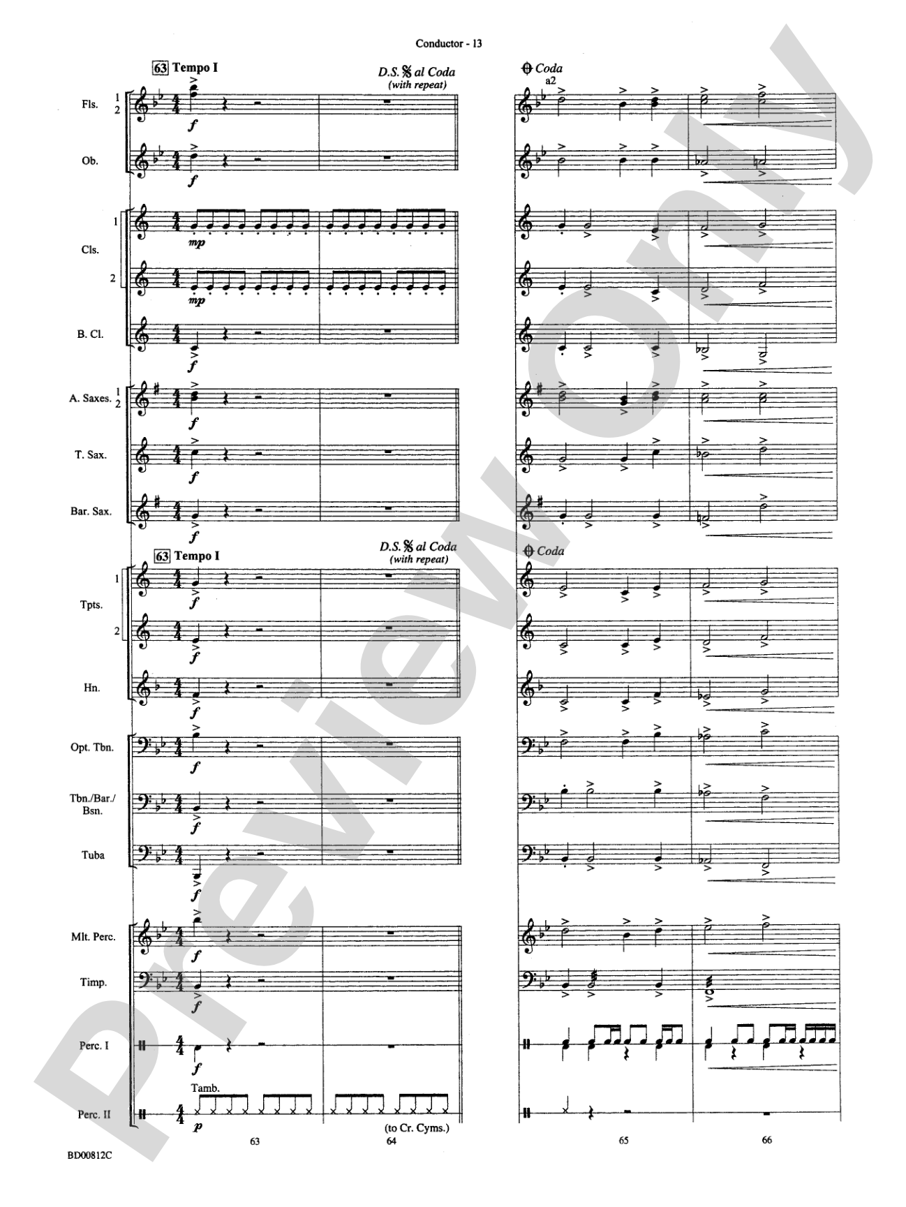 Portsmouth Overture: Concert Band Conductor Score & Parts