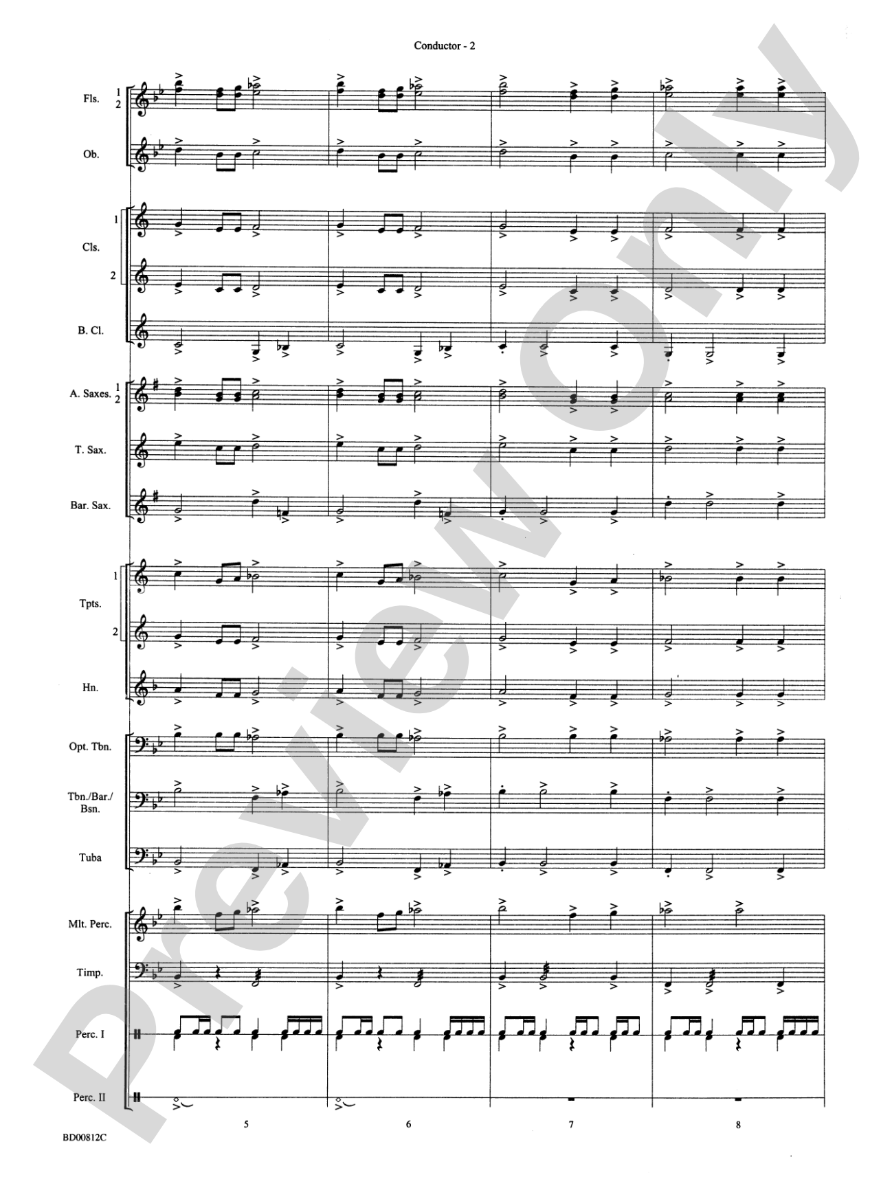 Portsmouth Overture: Concert Band Conductor Score & Parts