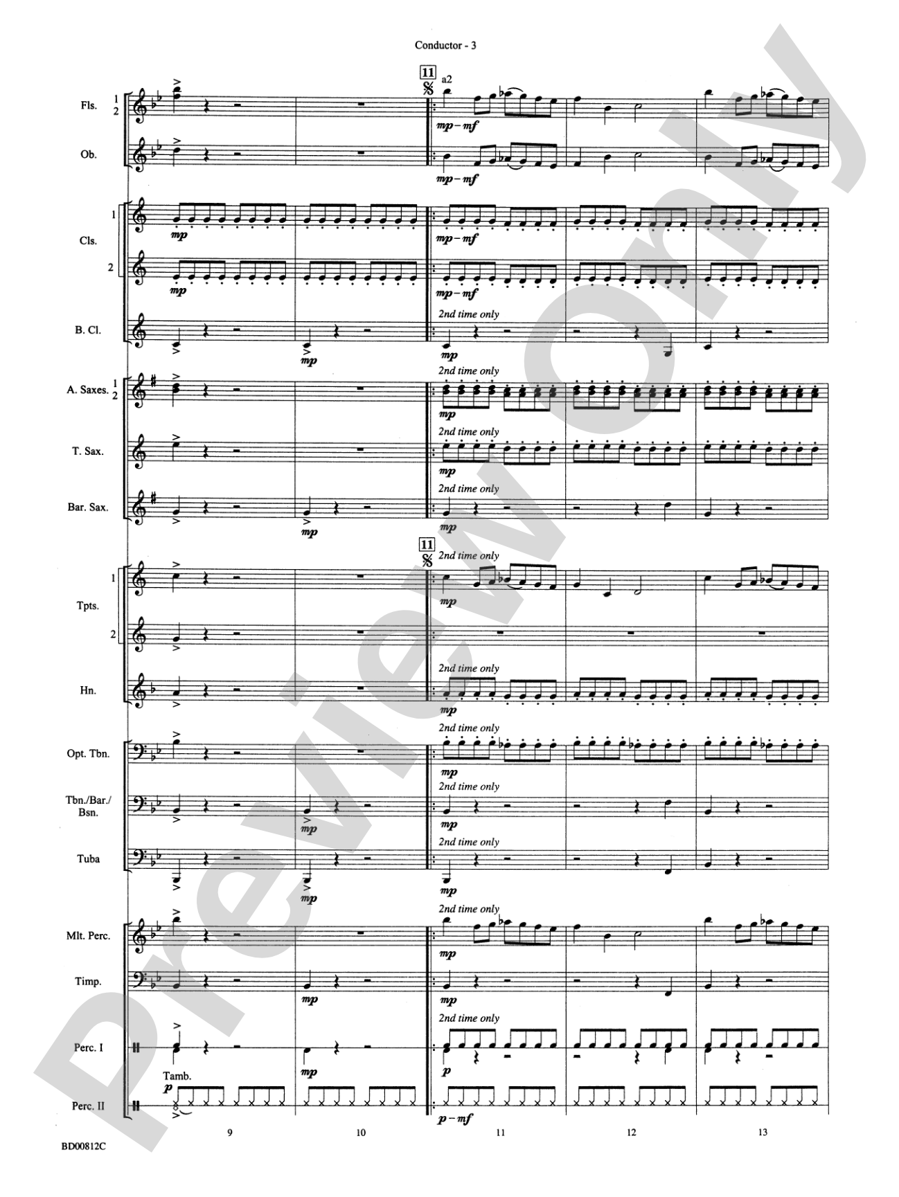 Portsmouth Overture: Concert Band Conductor Score & Parts