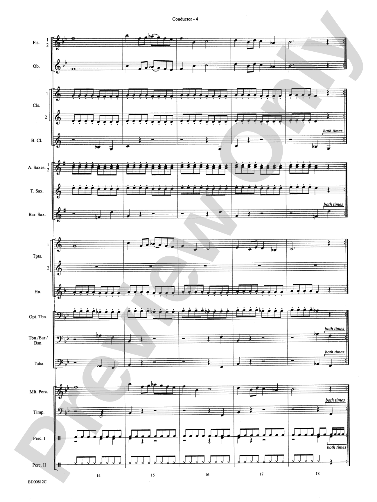 Portsmouth Overture: Concert Band Conductor Score & Parts
