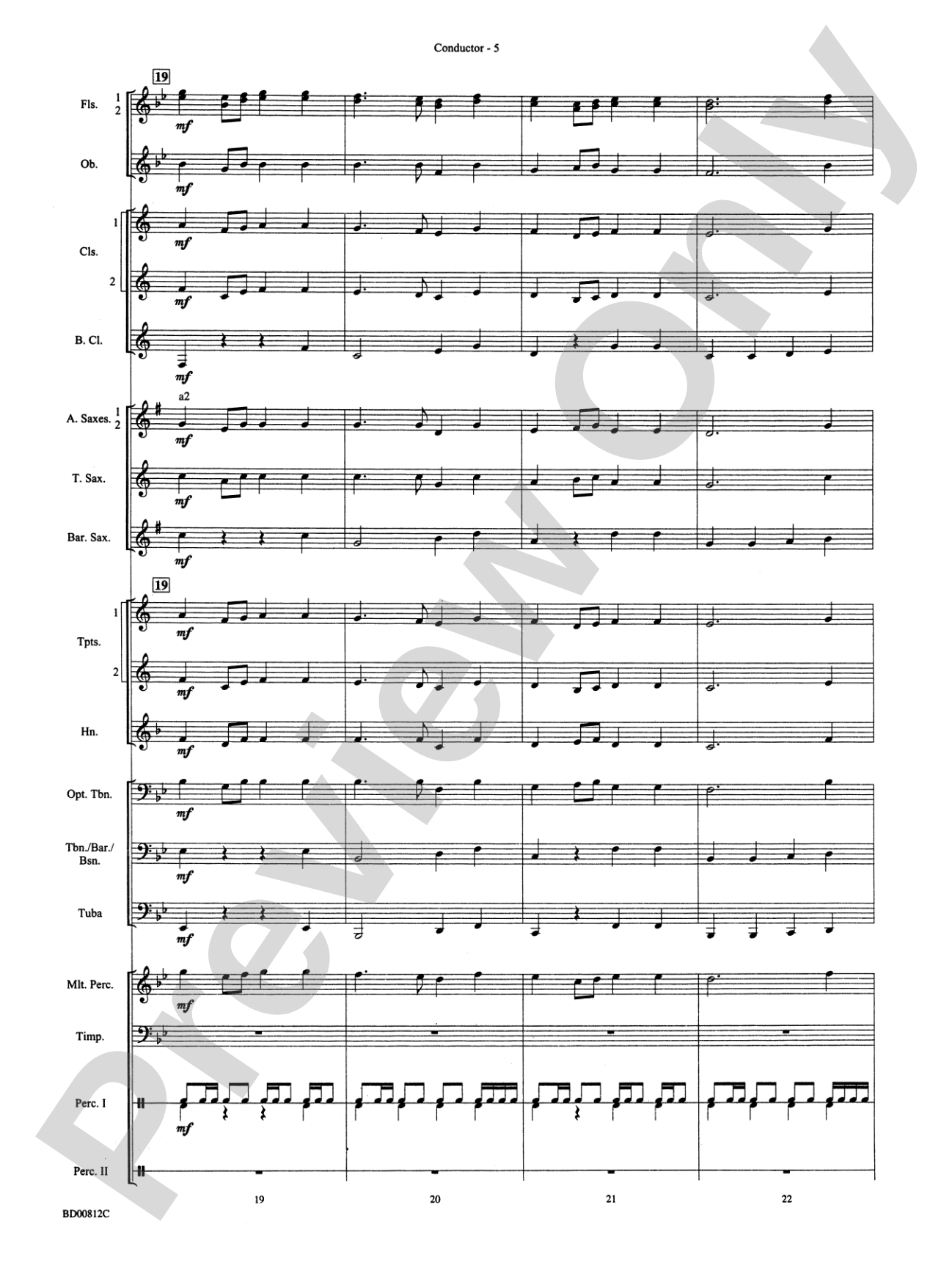 Portsmouth Overture: Concert Band Conductor Score & Parts