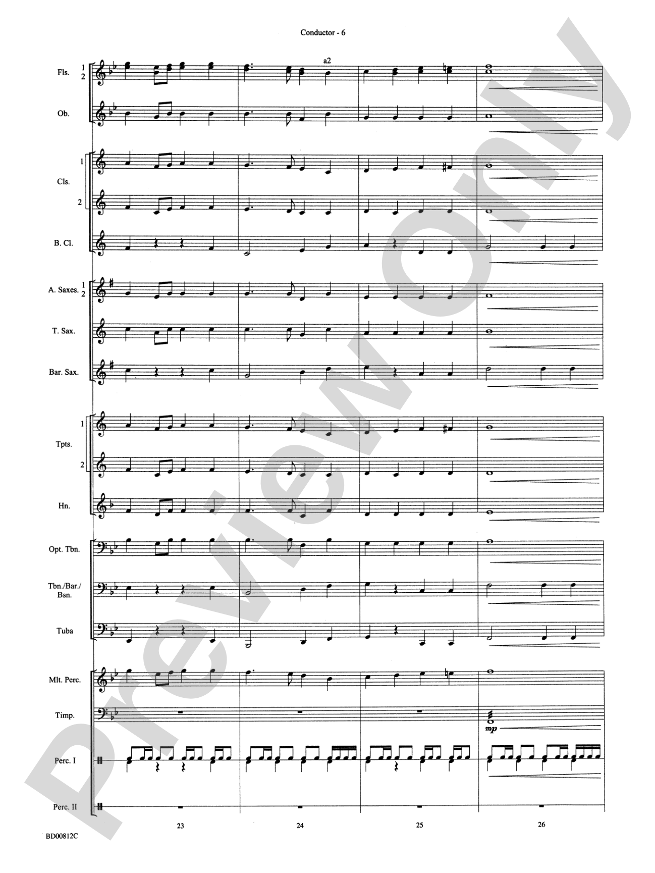 Portsmouth Overture: Concert Band Conductor Score & Parts