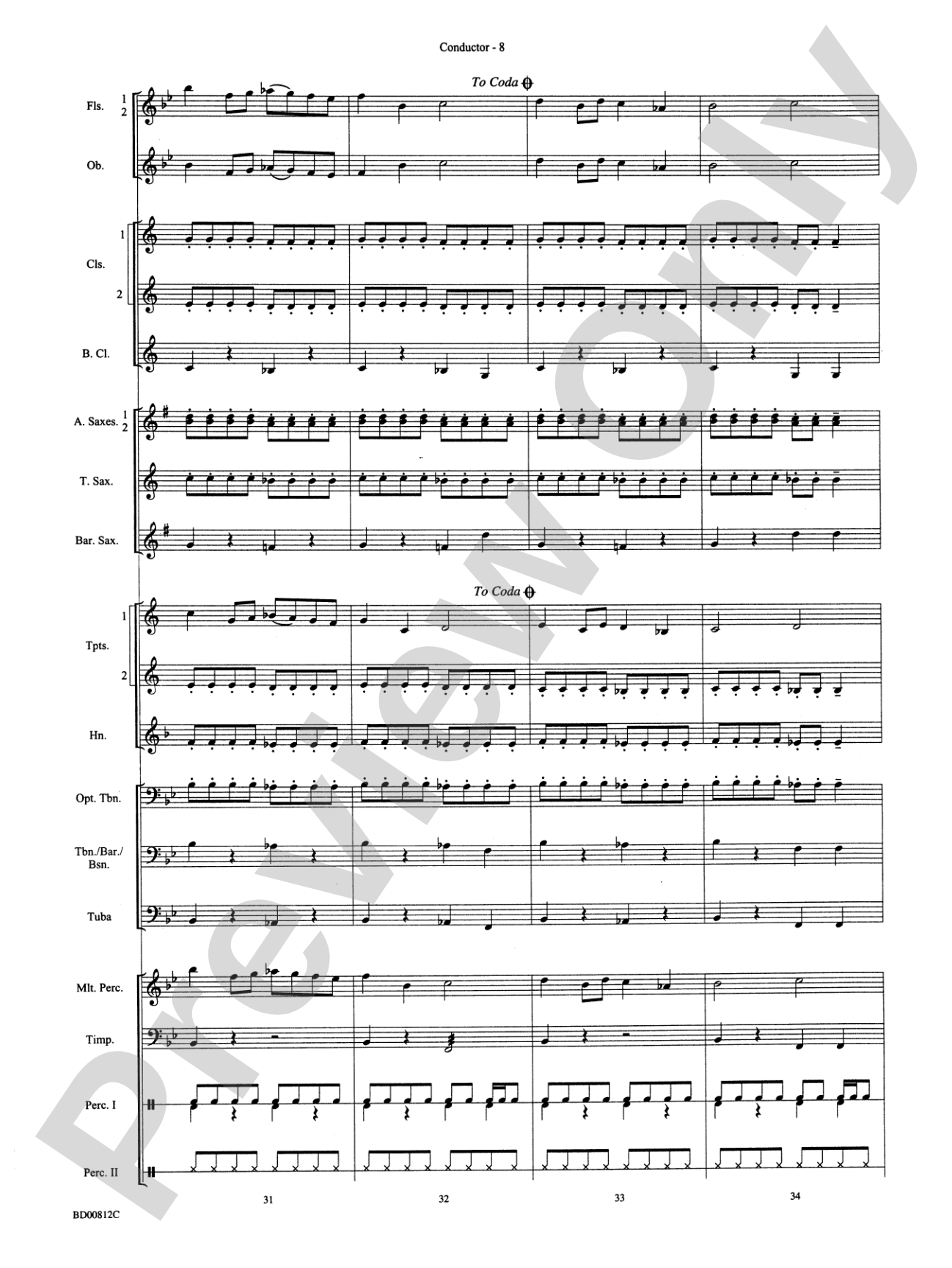 Portsmouth Overture: Concert Band Conductor Score & Parts