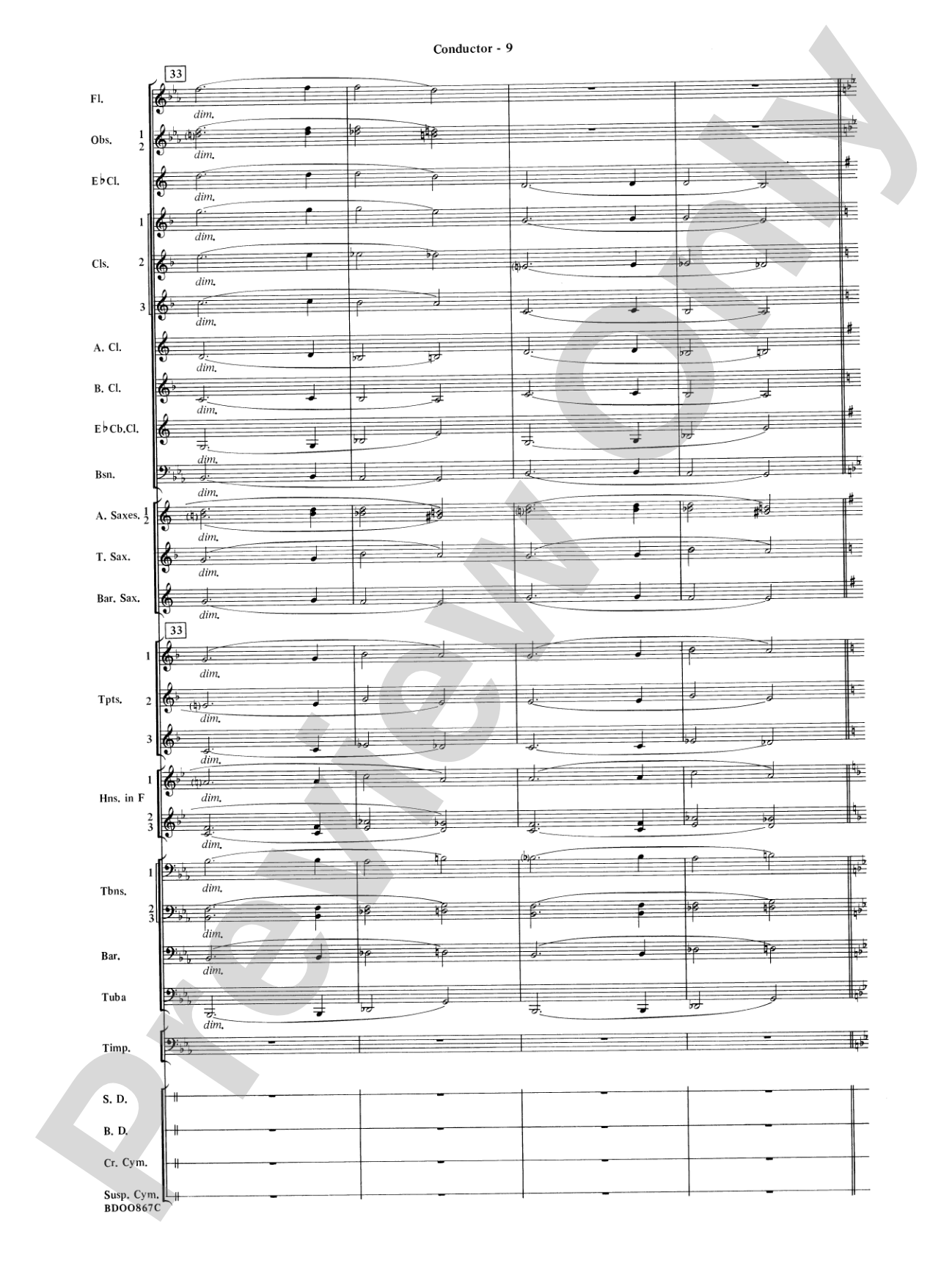 Aria Cantabile: Concert Band Conductor Score & Parts