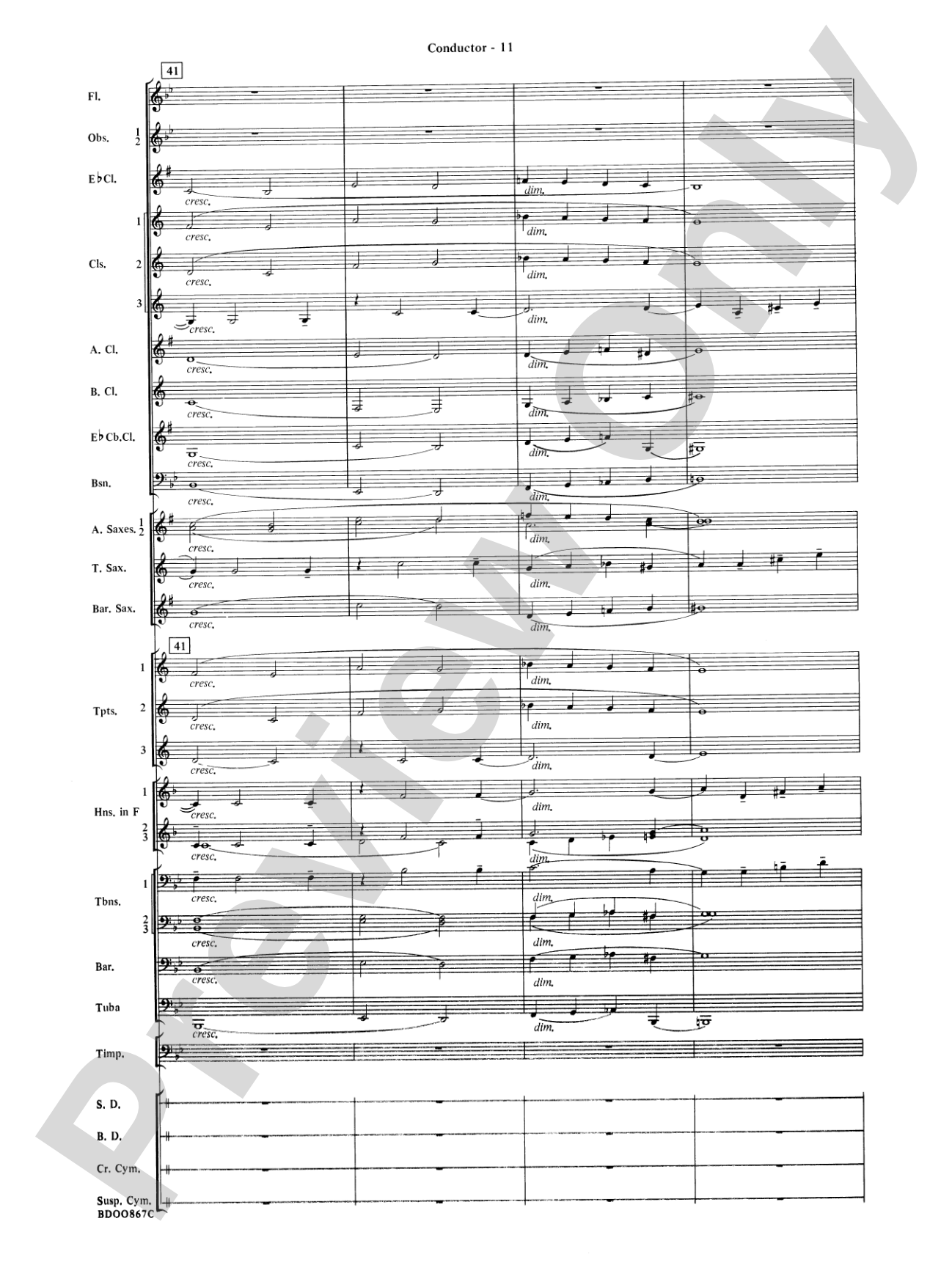 Aria Cantabile: Concert Band Conductor Score & Parts
