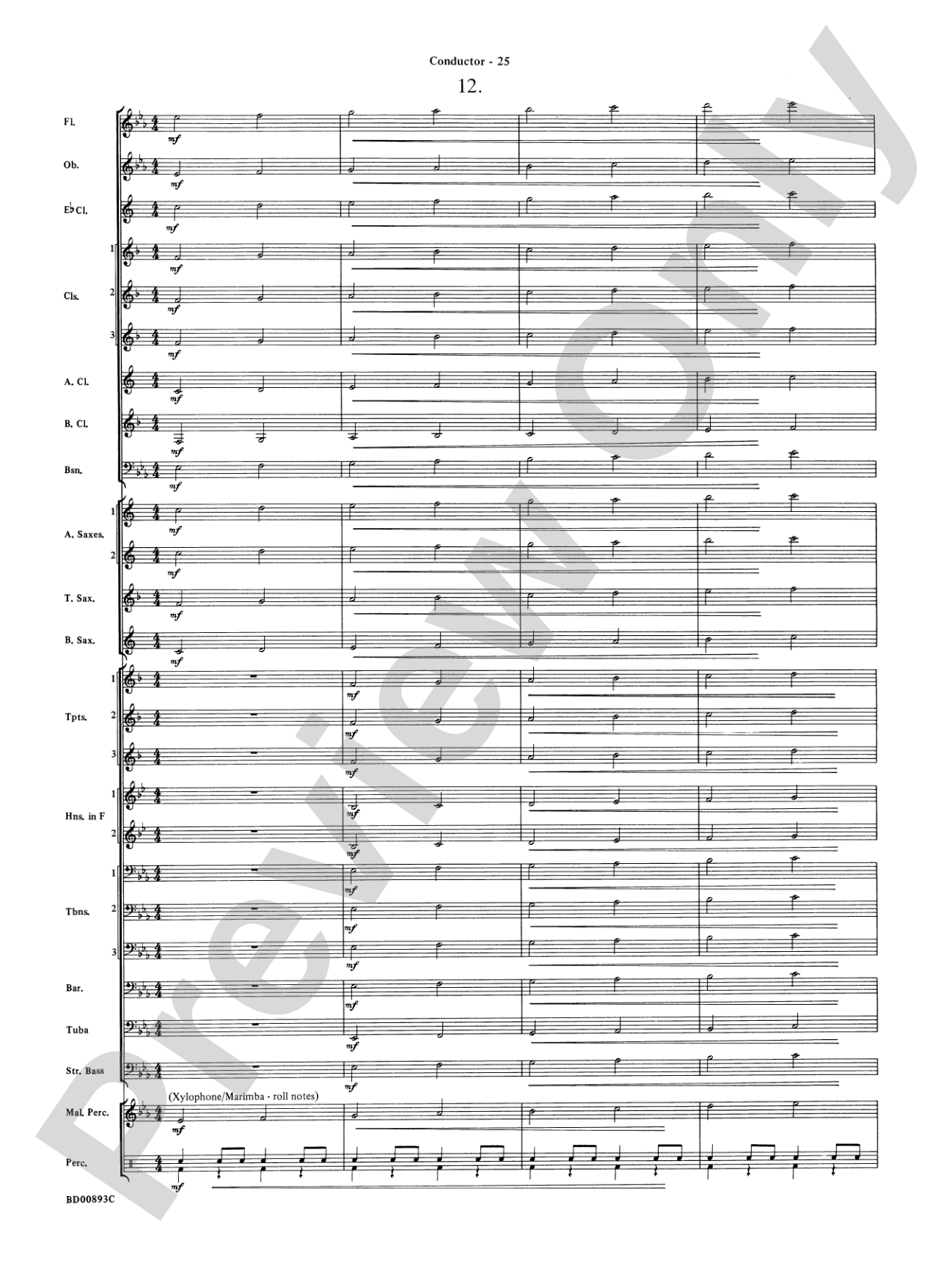 Belwin "Warm-Ups" for Symphonic Band: Score