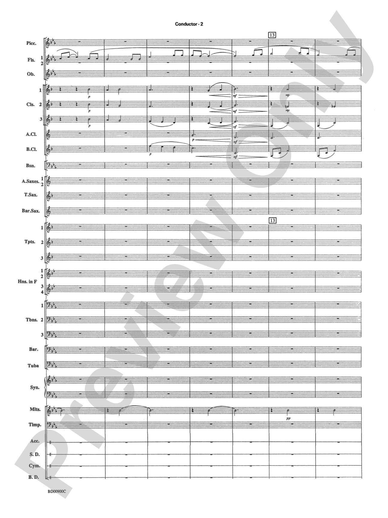 Precious Lord, Take My Hand: Concert Band Conductor Score & Parts