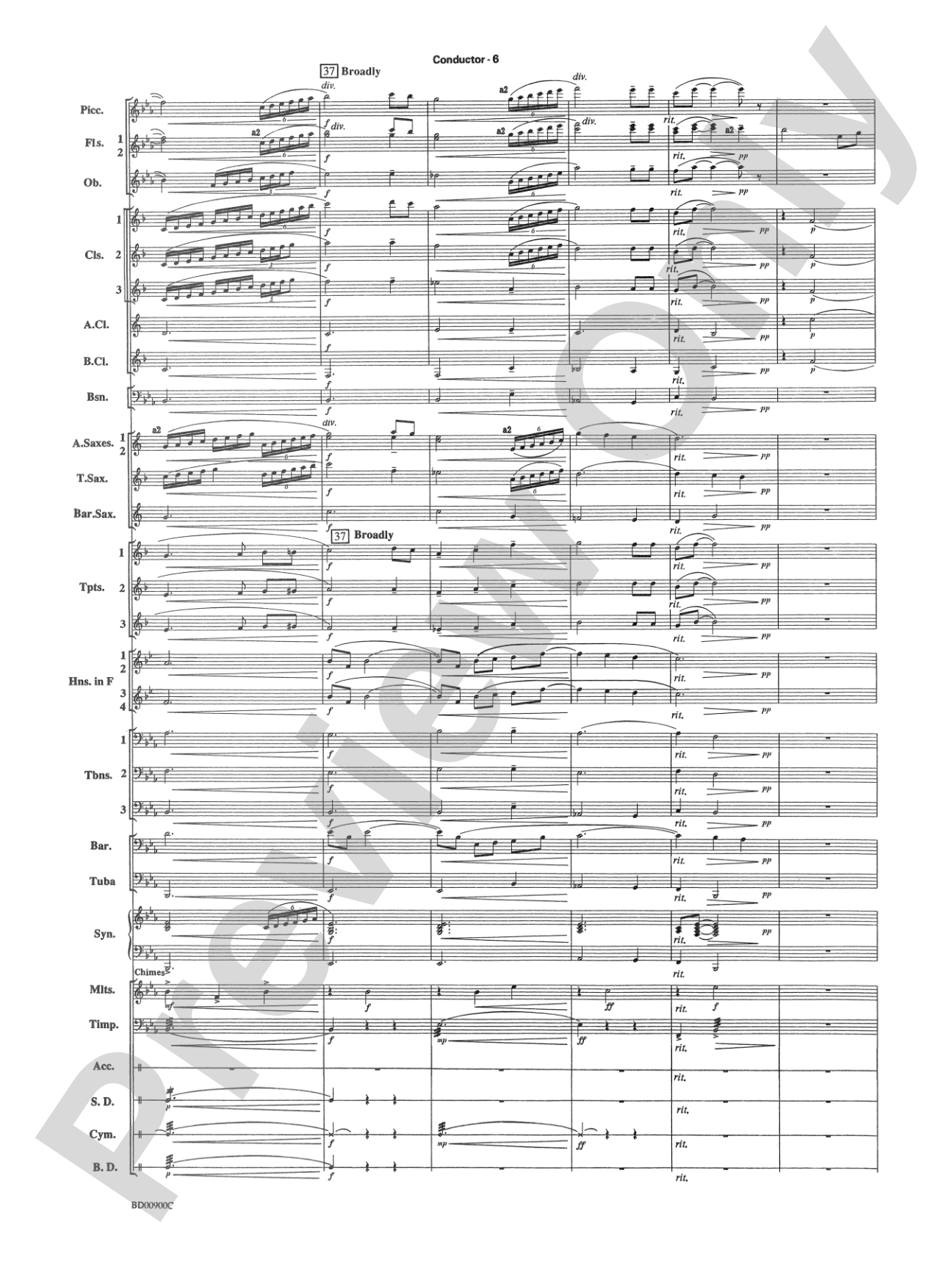 Precious Lord, Take My Hand: Concert Band Conductor Score & Parts