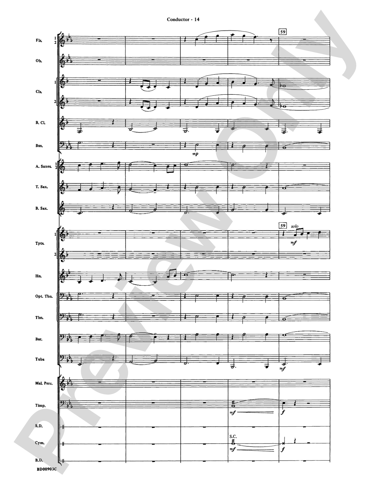 Crestar Overture: Concert Band Conductor Score & Parts