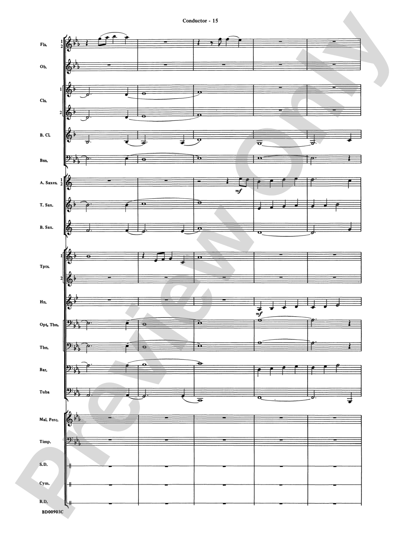 Crestar Overture: Concert Band Conductor Score & Parts