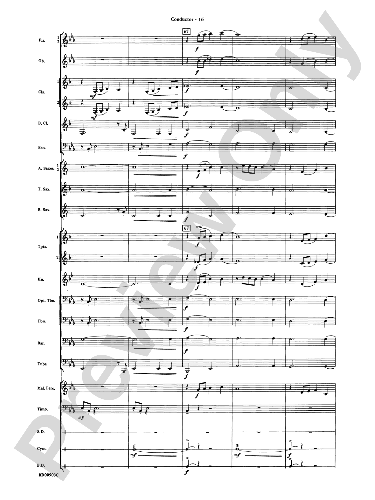 Crestar Overture: Concert Band Conductor Score & Parts
