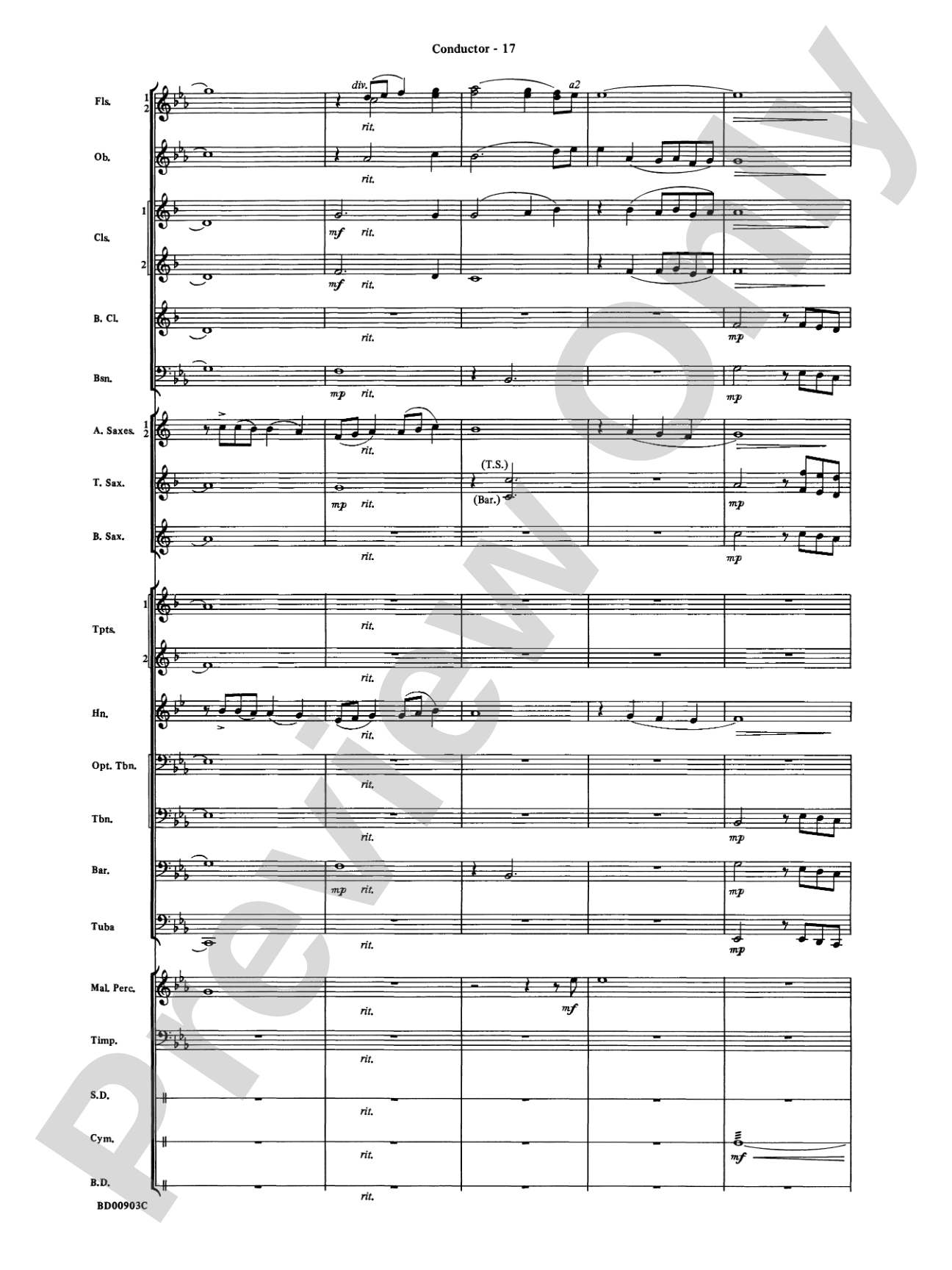 Crestar Overture: Concert Band Conductor Score & Parts