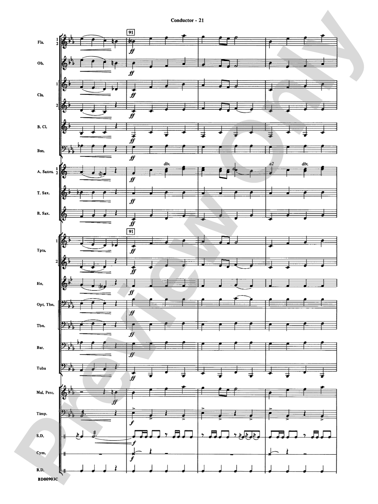 Crestar Overture: Concert Band Conductor Score & Parts