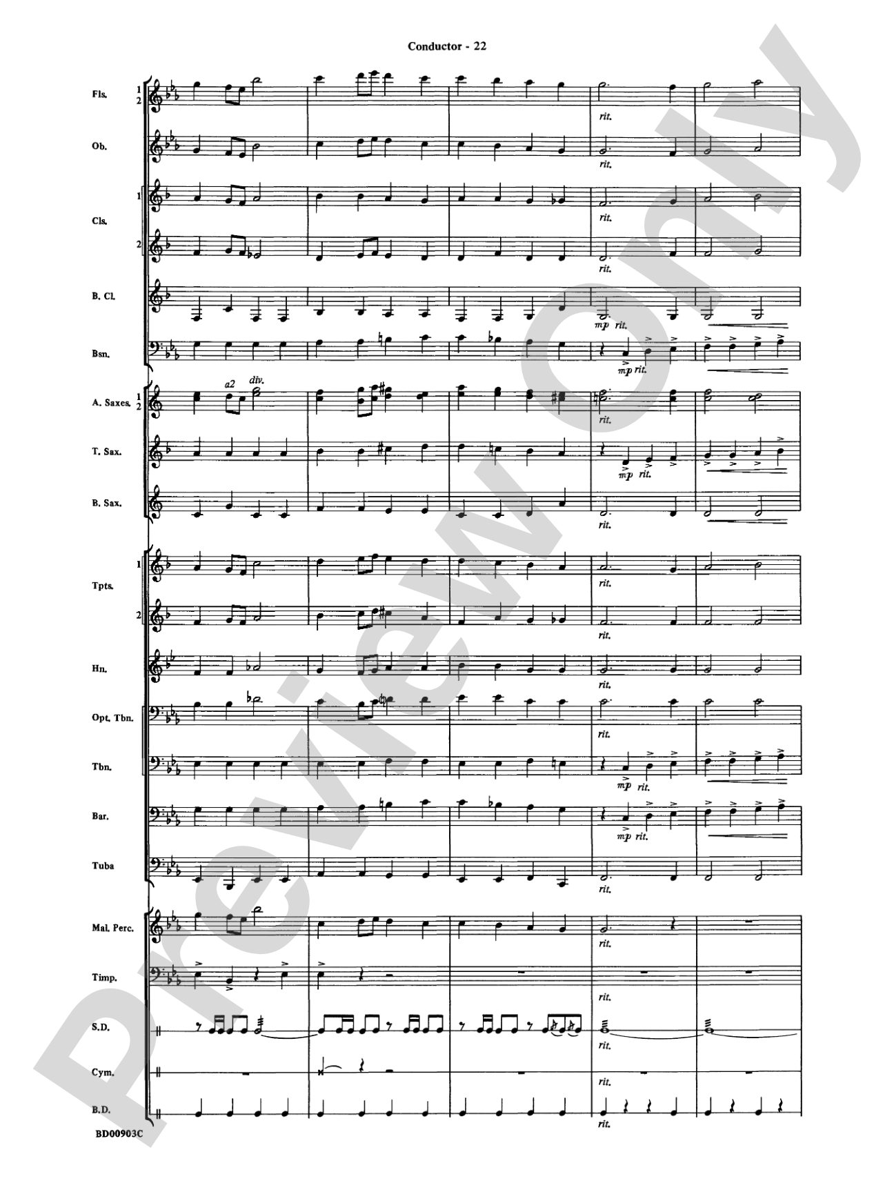 Crestar Overture: Concert Band Conductor Score & Parts