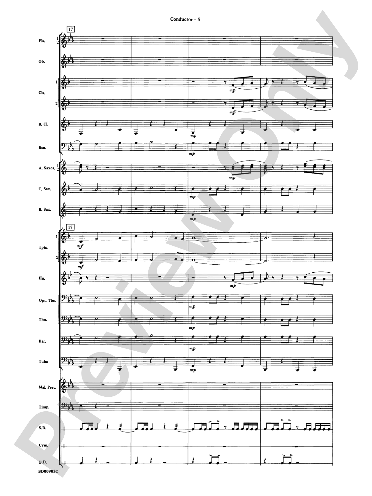 Crestar Overture: Concert Band Conductor Score & Parts