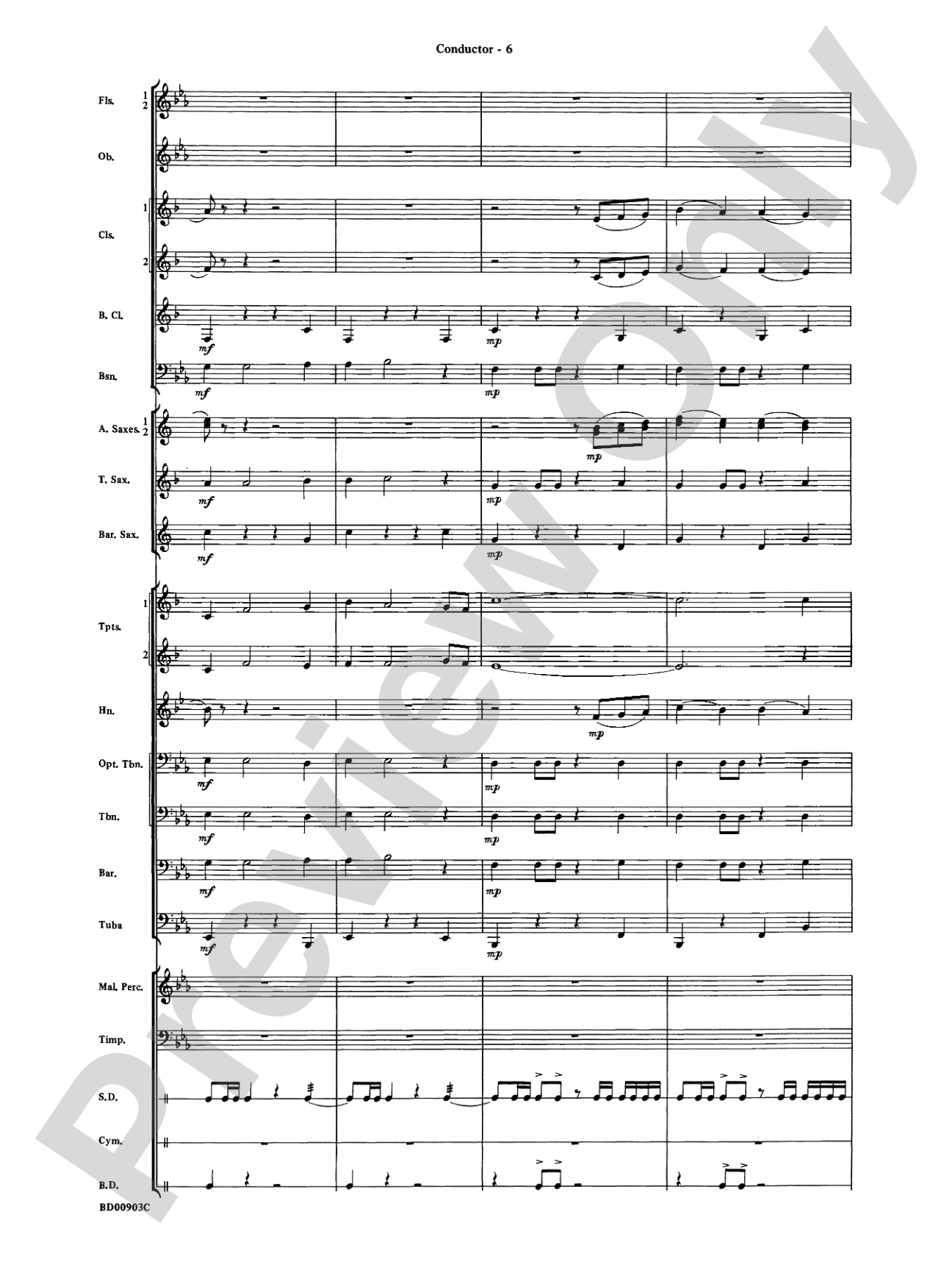 Crestar Overture: Concert Band Conductor Score & Parts