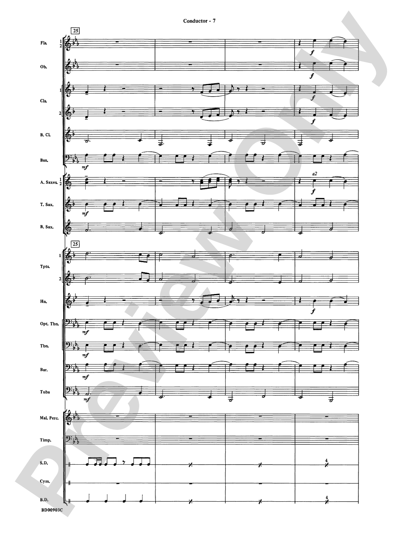 Crestar Overture: Concert Band Conductor Score & Parts