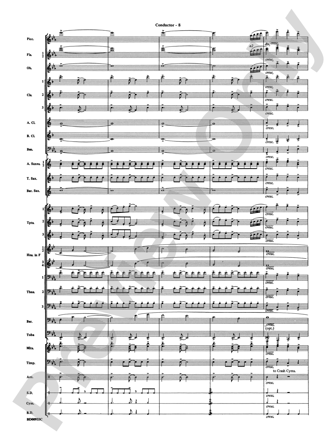 Symphonic Festival (An Overture for Band): Concert Band Conductor Score & Parts