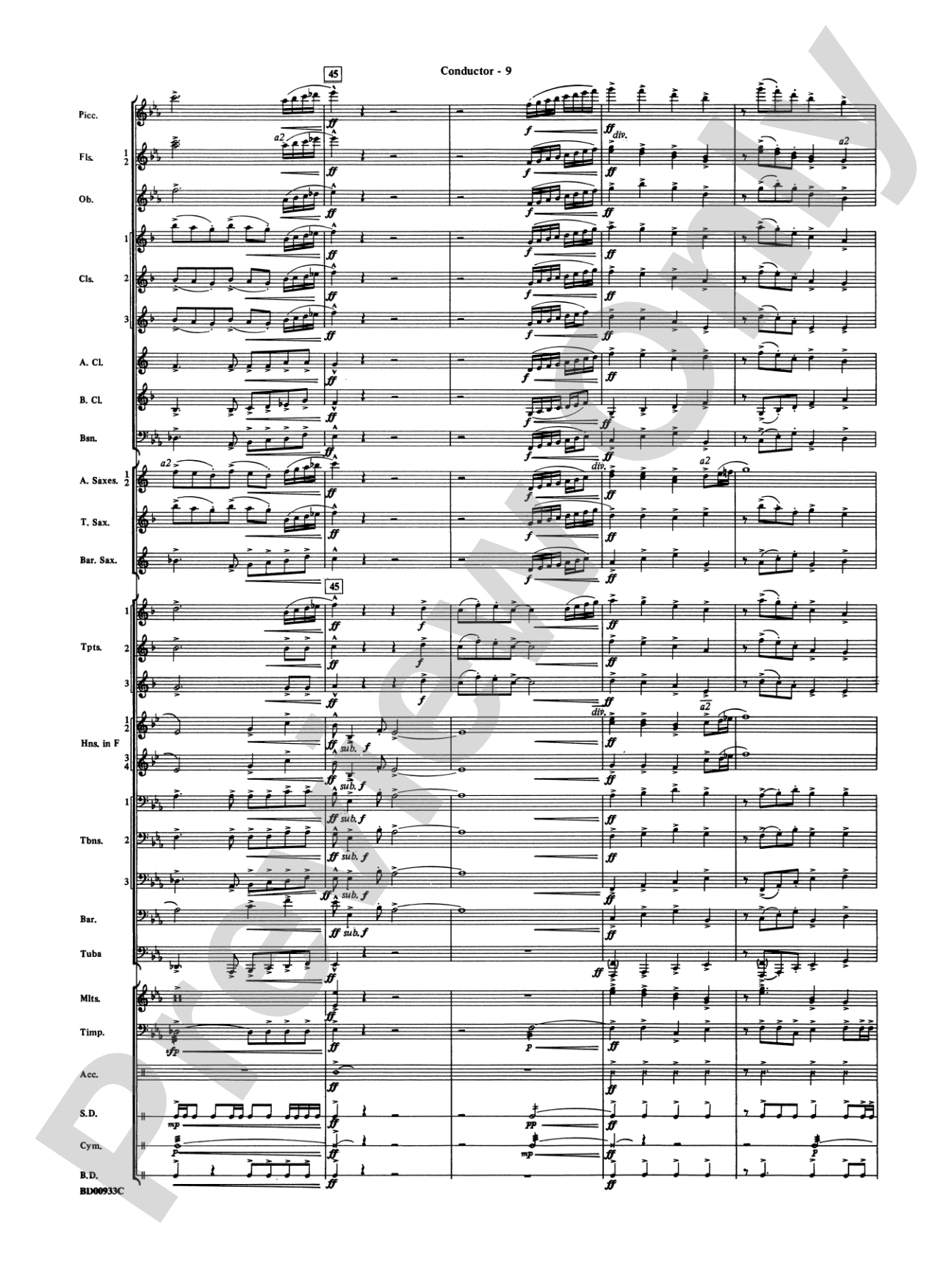 Symphonic Festival (An Overture for Band): Concert Band Conductor Score & Parts