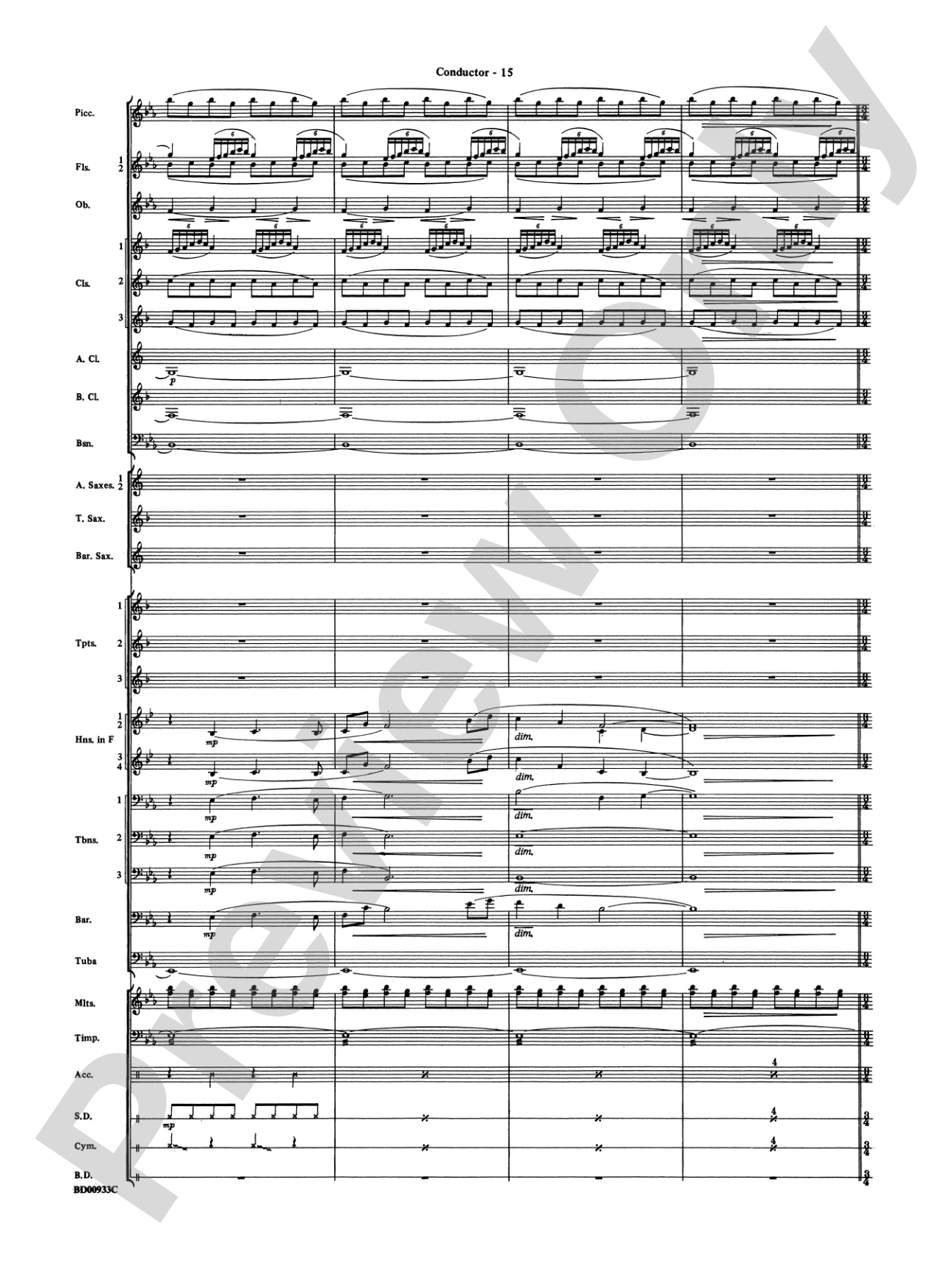 Symphonic Festival (An Overture for Band): Concert Band Conductor Score & Parts