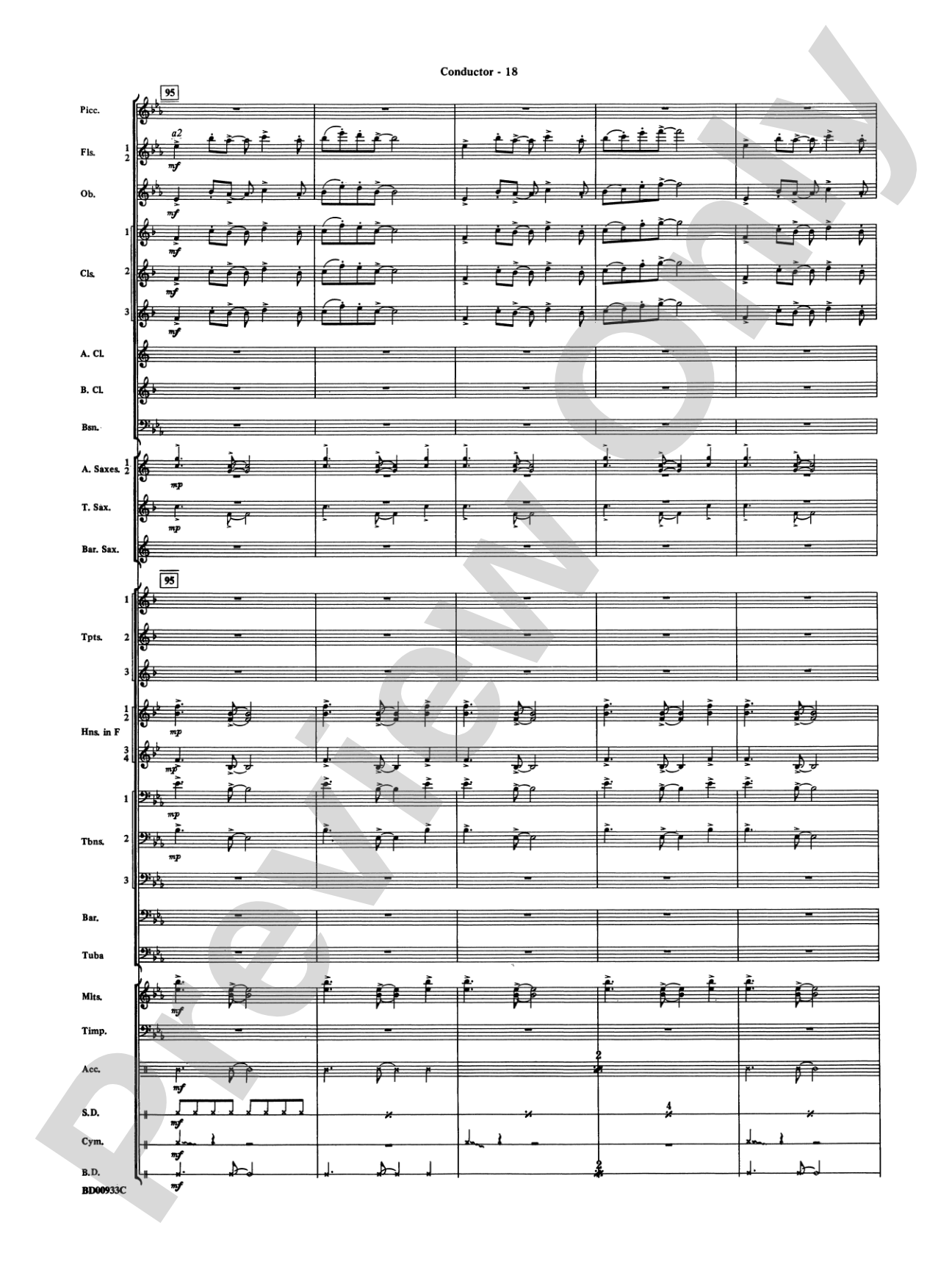 Symphonic Festival (An Overture for Band): Concert Band Conductor Score & Parts