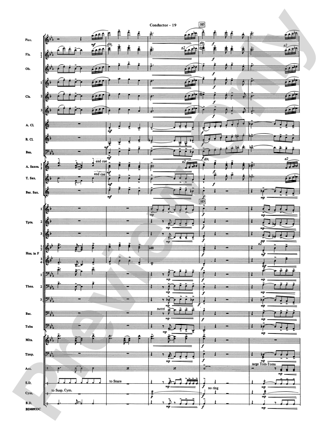 Symphonic Festival (An Overture for Band): Concert Band Conductor Score & Parts