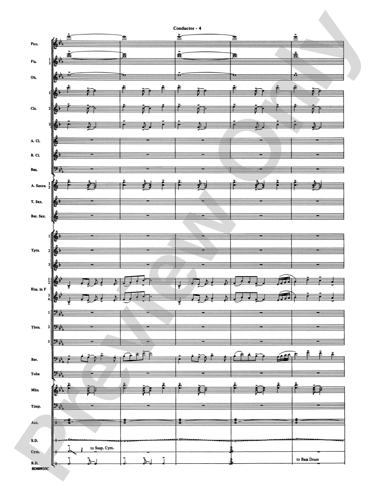 Symphonic Festival (An Overture for Band): Concert Band Conductor Score & Parts