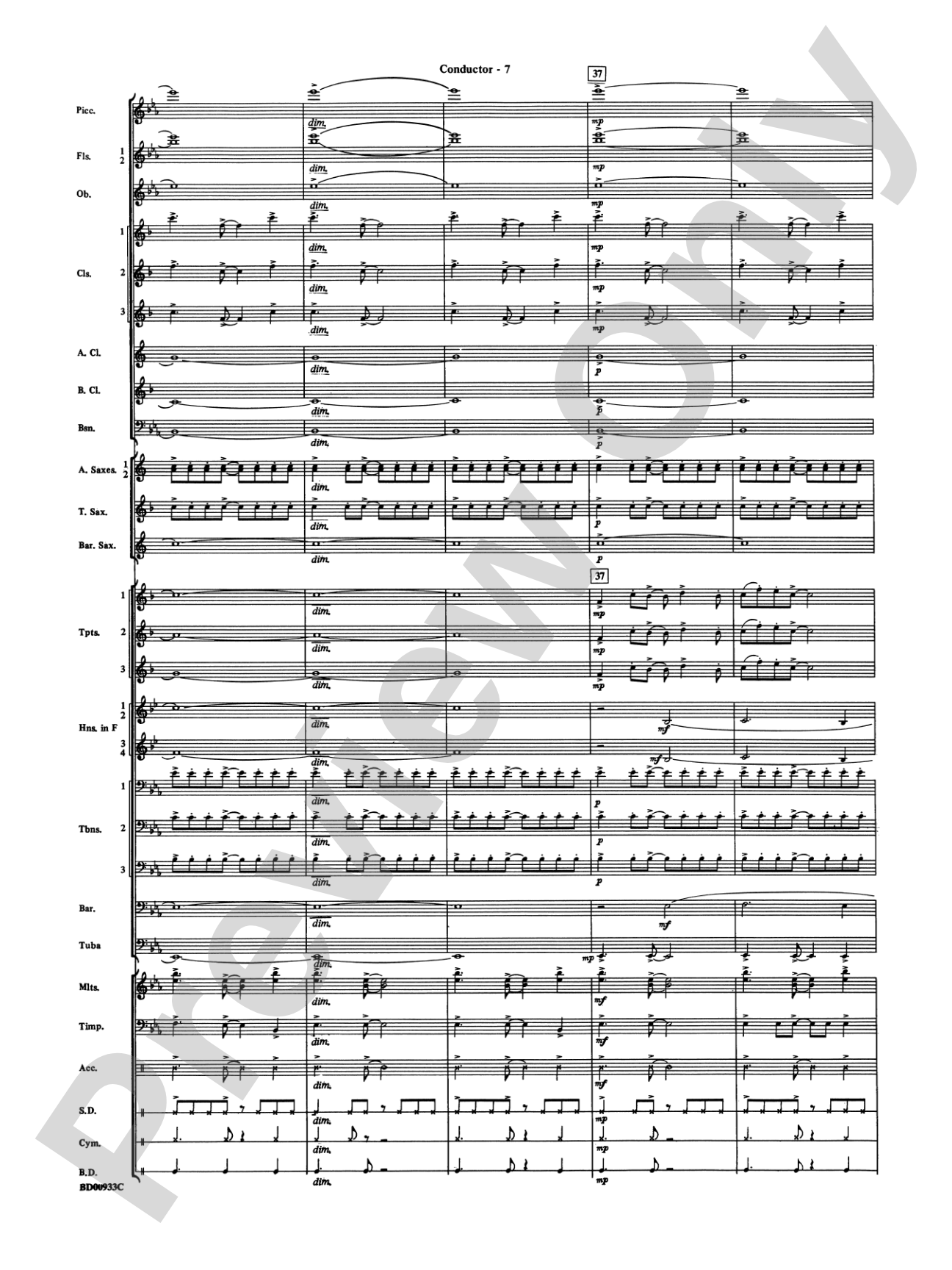 Symphonic Festival (An Overture for Band): Concert Band Conductor Score & Parts