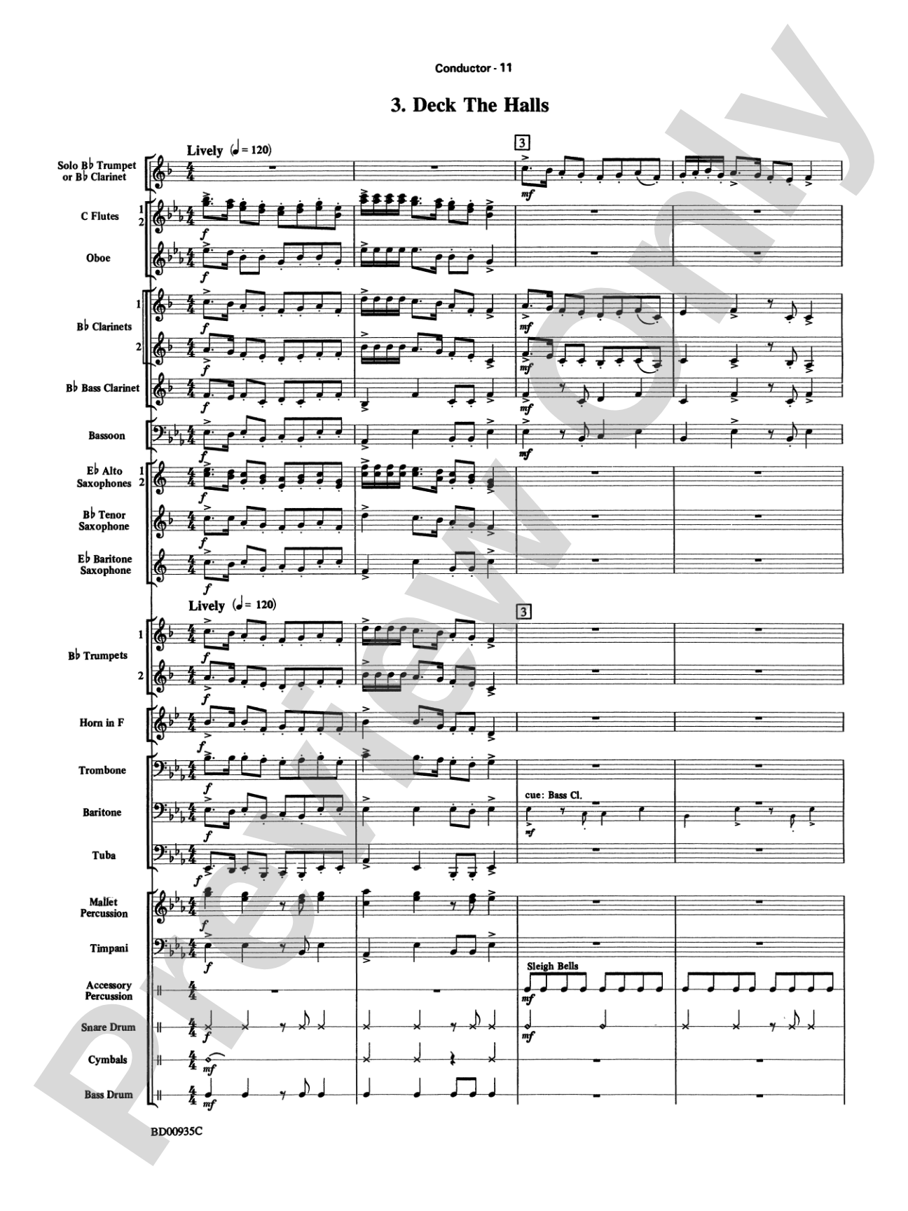 Christmas Concerto (Solo Trumpet, Clarinet, Flute, or Alto Saxophone and Band): Concert Band Conductor Score & Parts