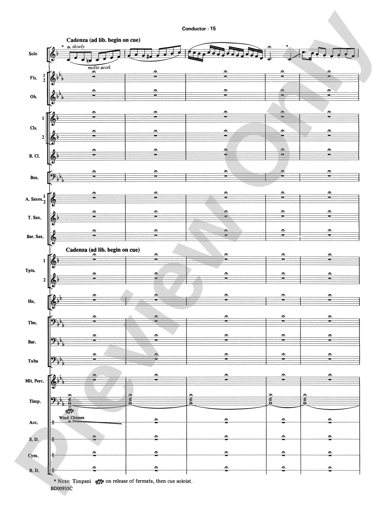 Christmas Concerto (Solo Trumpet, Clarinet, Flute, or Alto Saxophone and Band): Concert Band Conductor Score & Parts