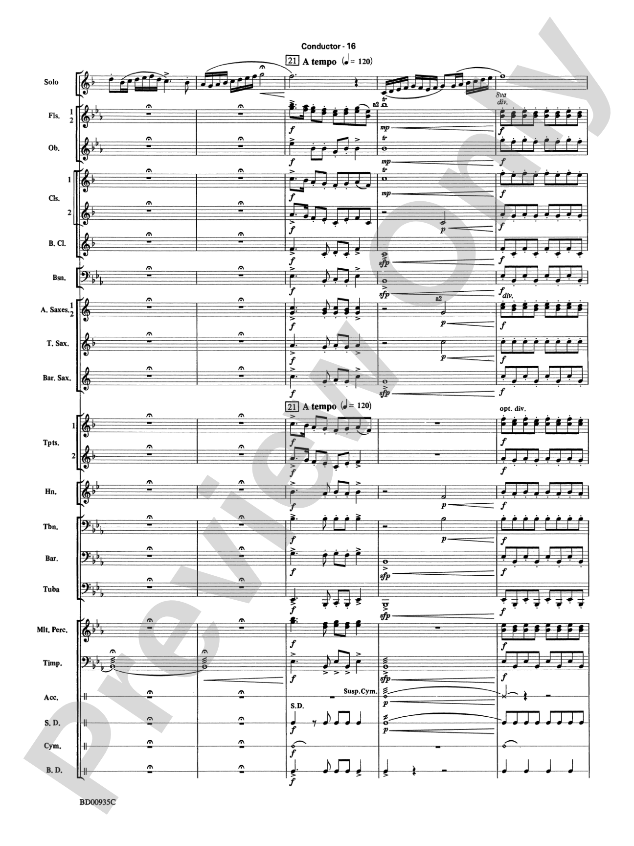 Christmas Concerto (Solo Trumpet, Clarinet, Flute, or Alto Saxophone and Band): Concert Band Conductor Score & Parts