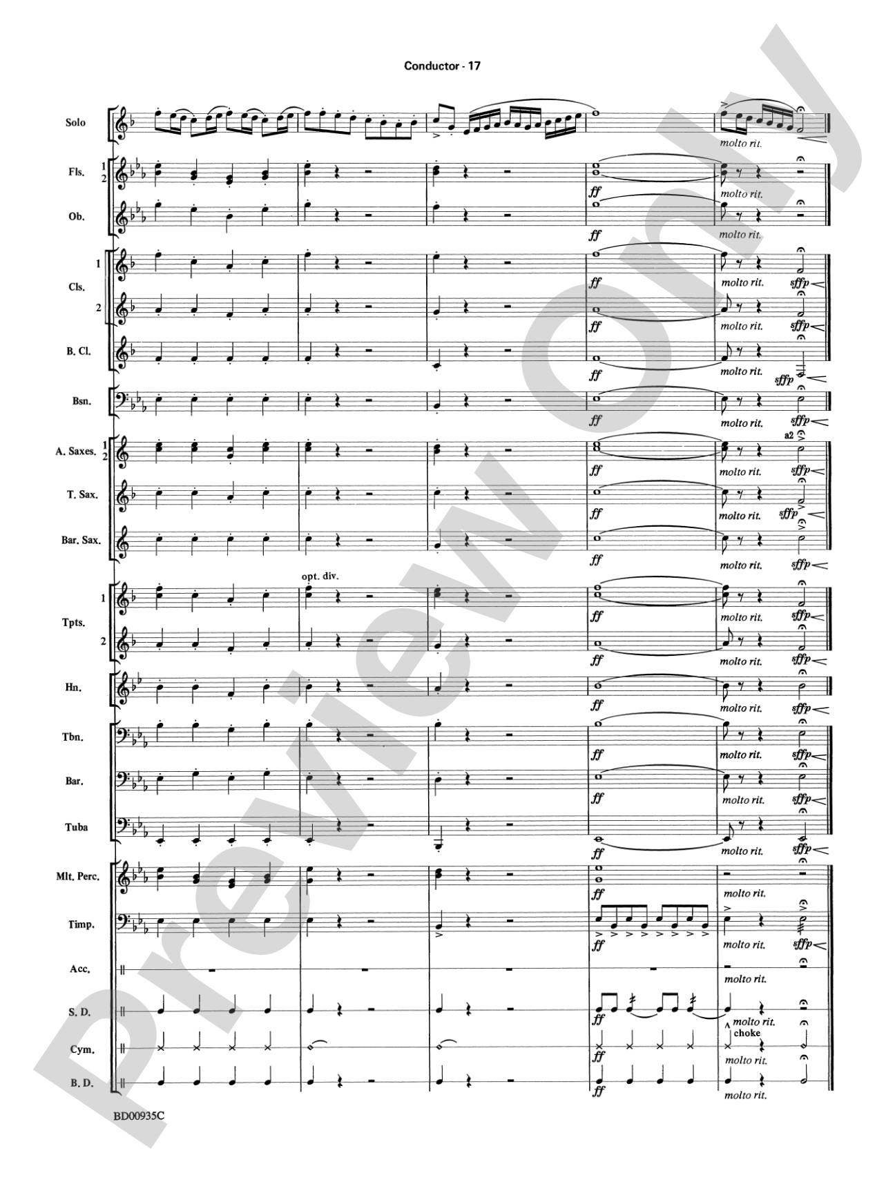 Christmas Concerto (Solo Trumpet, Clarinet, Flute, or Alto Saxophone and Band): Concert Band Conductor Score & Parts