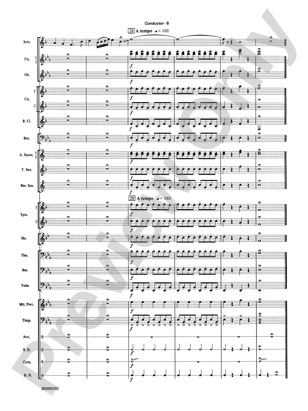 Christmas Concerto (Solo Trumpet, Clarinet, Flute, or Alto Saxophone and Band): Concert Band Conductor Score & Parts
