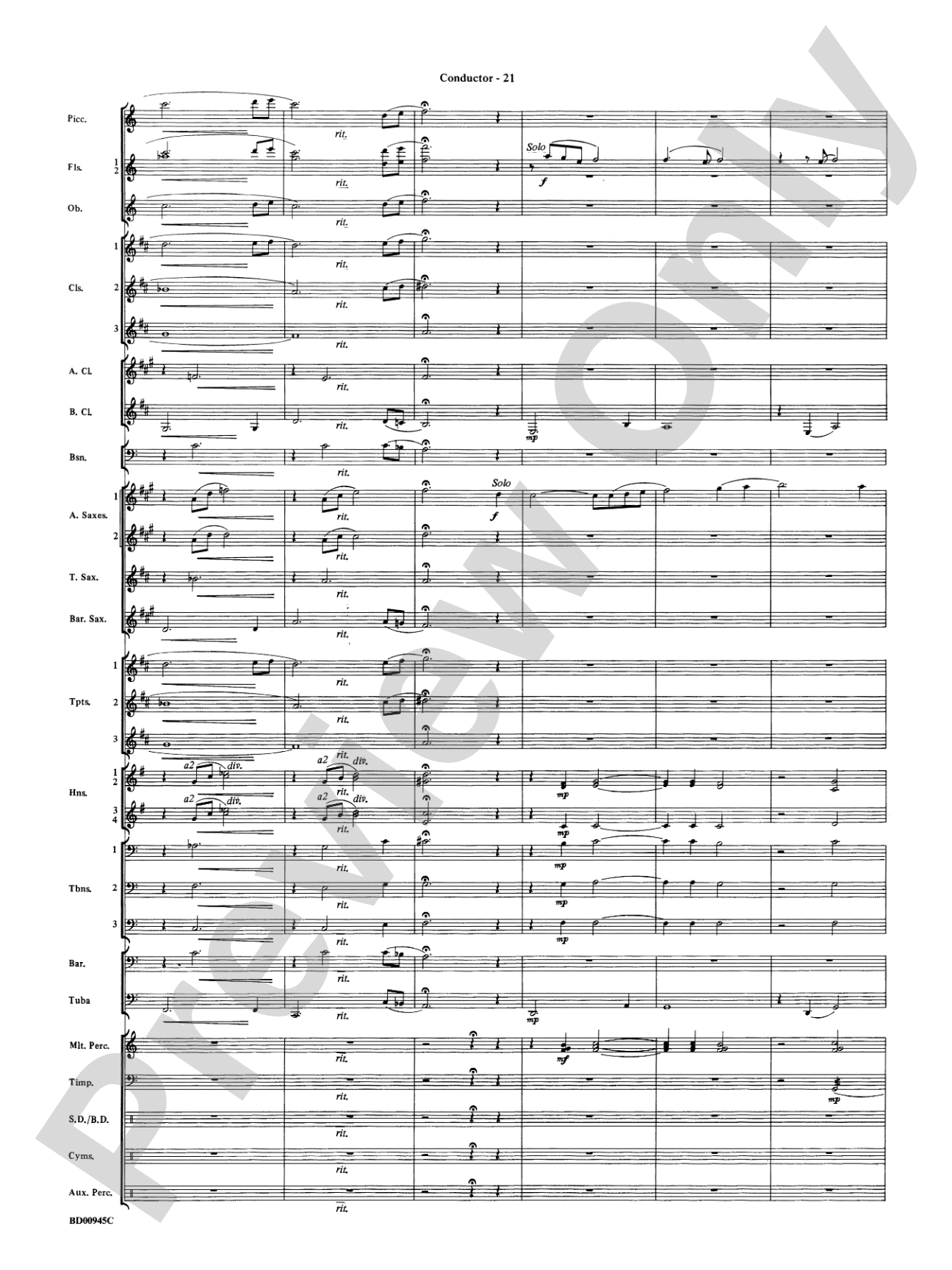 Okeanos: Concert Band Conductor Score & Parts