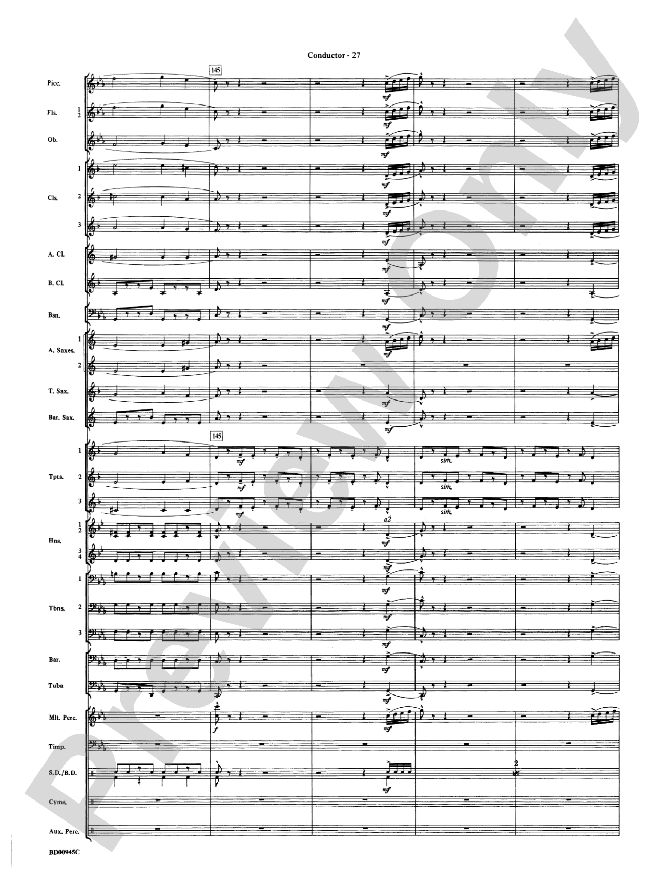 Okeanos: Concert Band Conductor Score & Parts