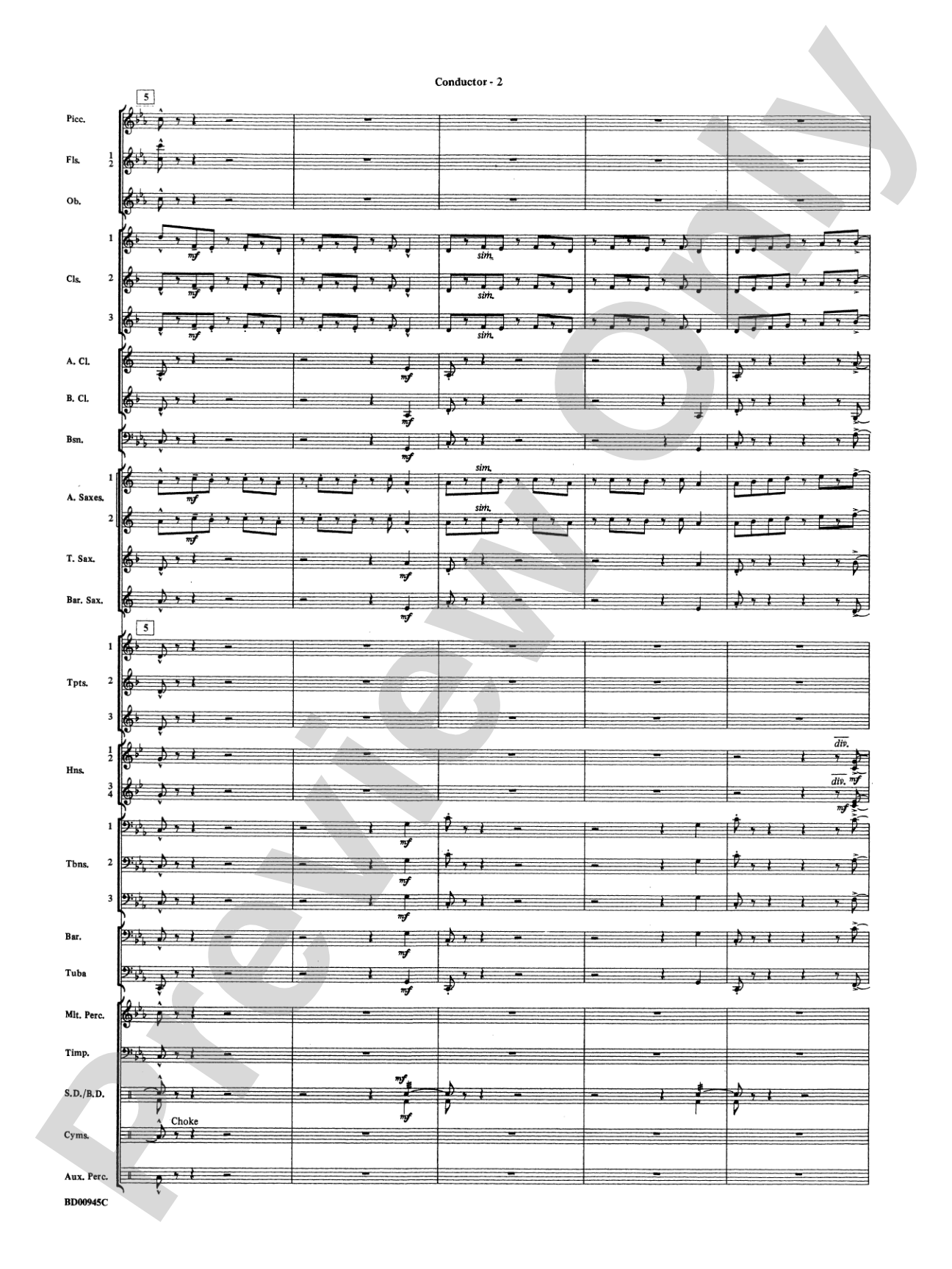 Okeanos: Concert Band Conductor Score & Parts