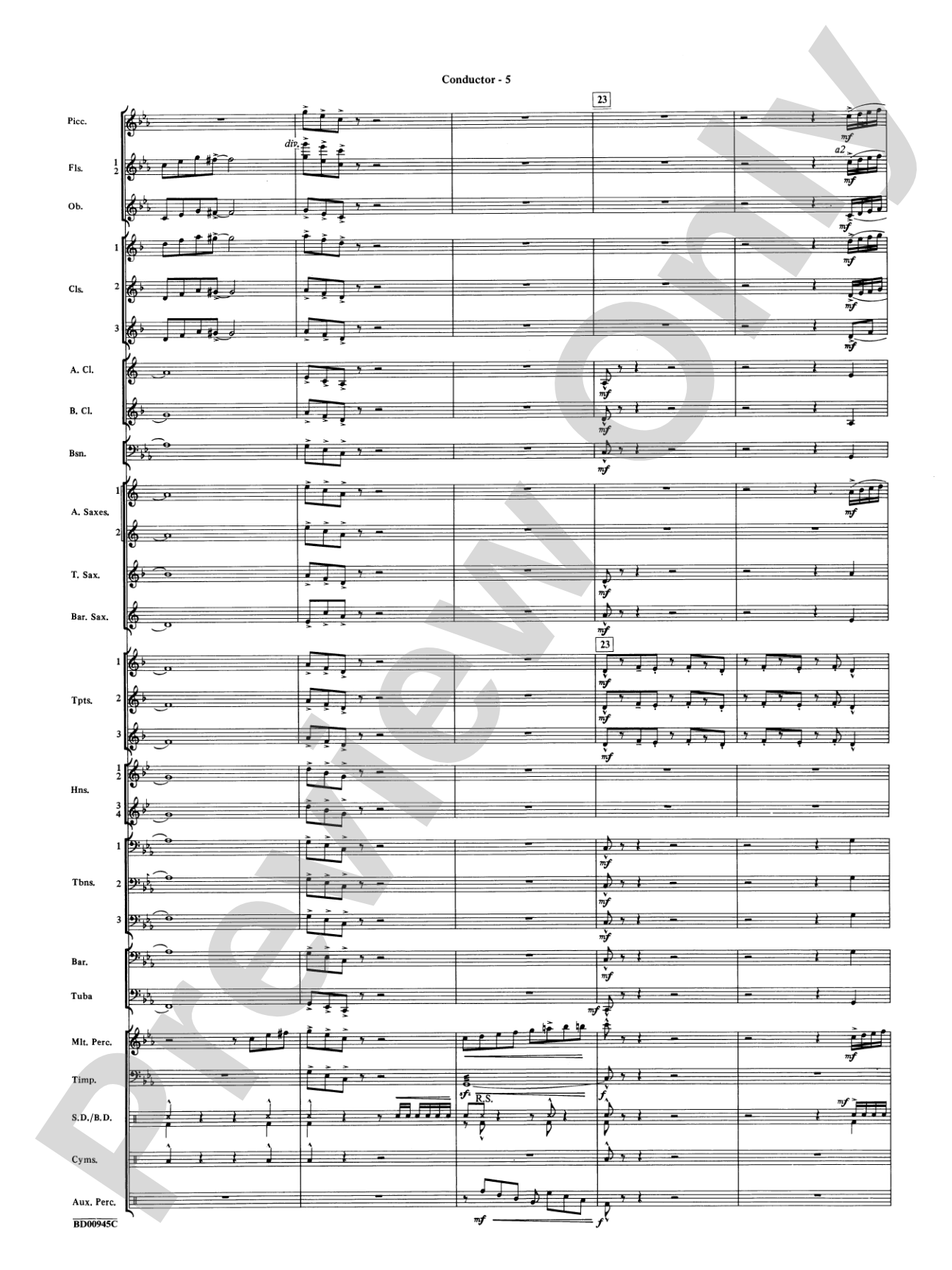 Okeanos: Concert Band Conductor Score & Parts